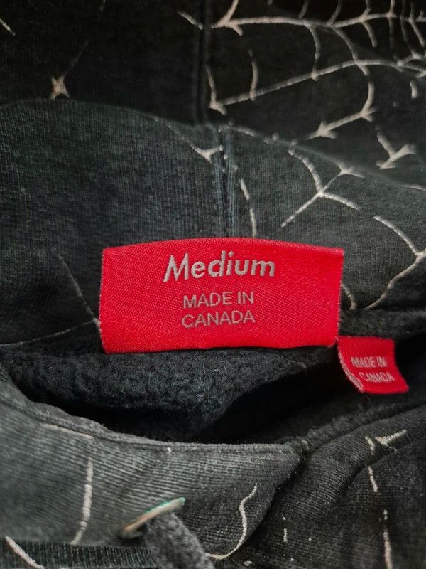 Supreme Supreme Men's Black White Spiderweb Pullover Hoodie Size M Size US M / EU 48-50 / 2 - 5 Thumbnail