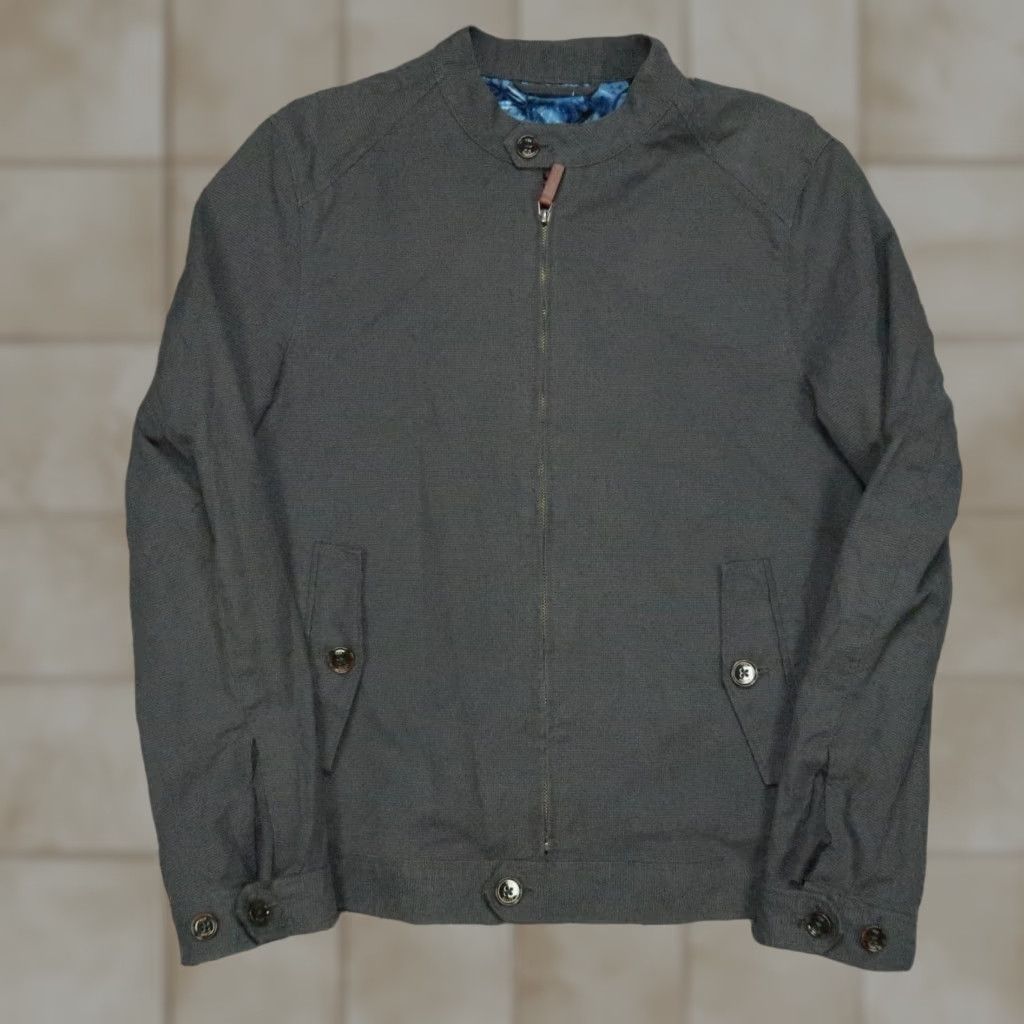 Ted Baker Ted Baker Jacket Mens Large Gray Kinver Full Zip Bomber Pockets Quiet Luxury Size US L / EU 52-54 / 3 - 1 Thumbnail