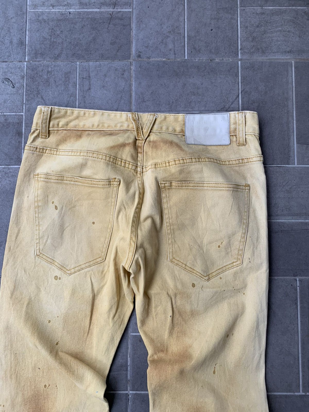 Beauty Beast 2000s - In The Attic Splater Gold Pants Size US 33 - 8 Thumbnail