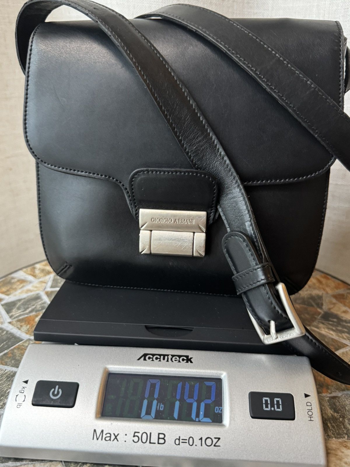 Giorgio Armani Vintage Giorgio Armani Black Leather Shoulder Bag UNISEX Size ONE SIZE - 15 Thumbnail