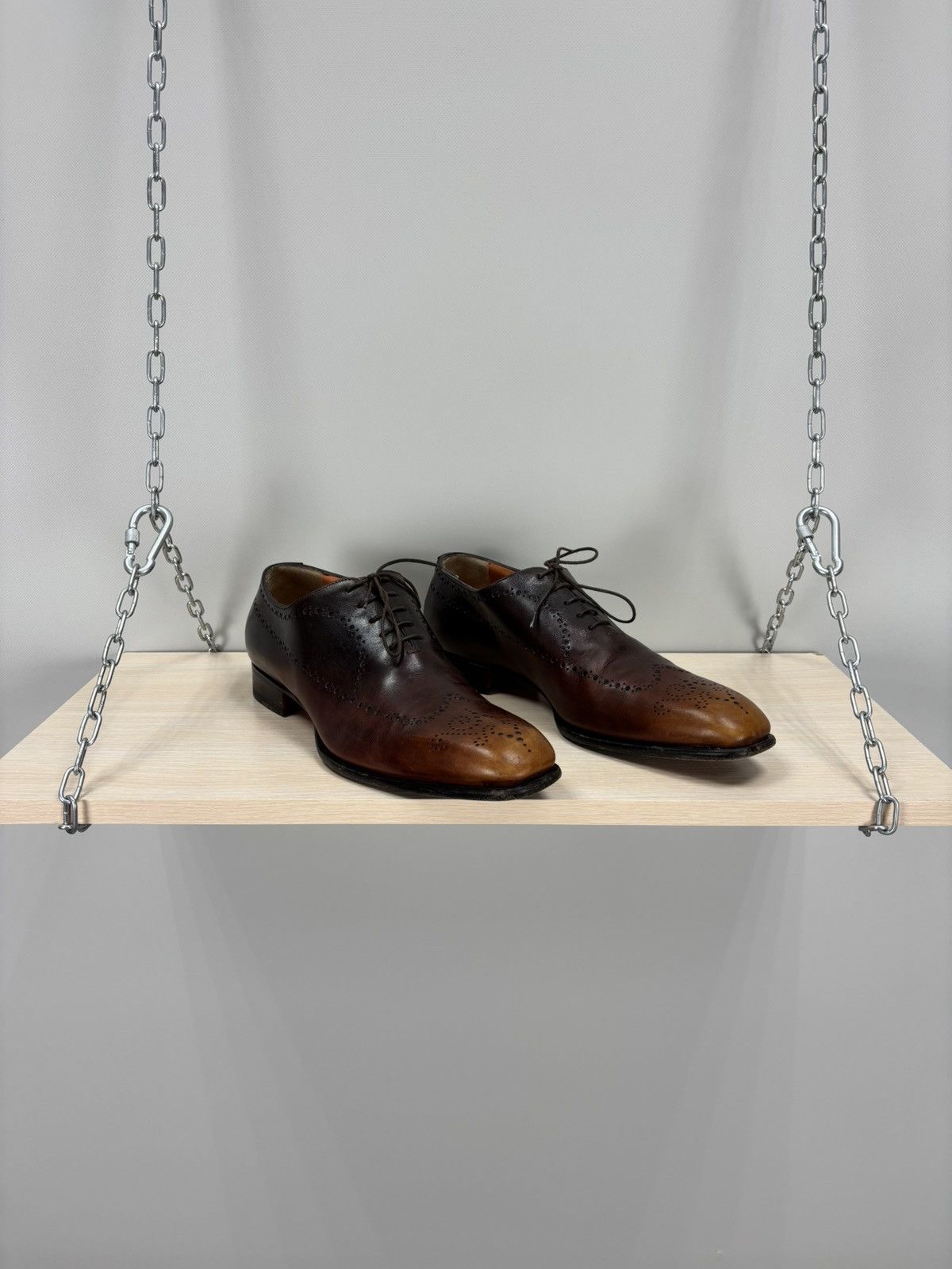 Santoni Mens shoes loafers Santoni Size 8 Color Brown Size US 8 / EU 41 - 1 Thumbnail