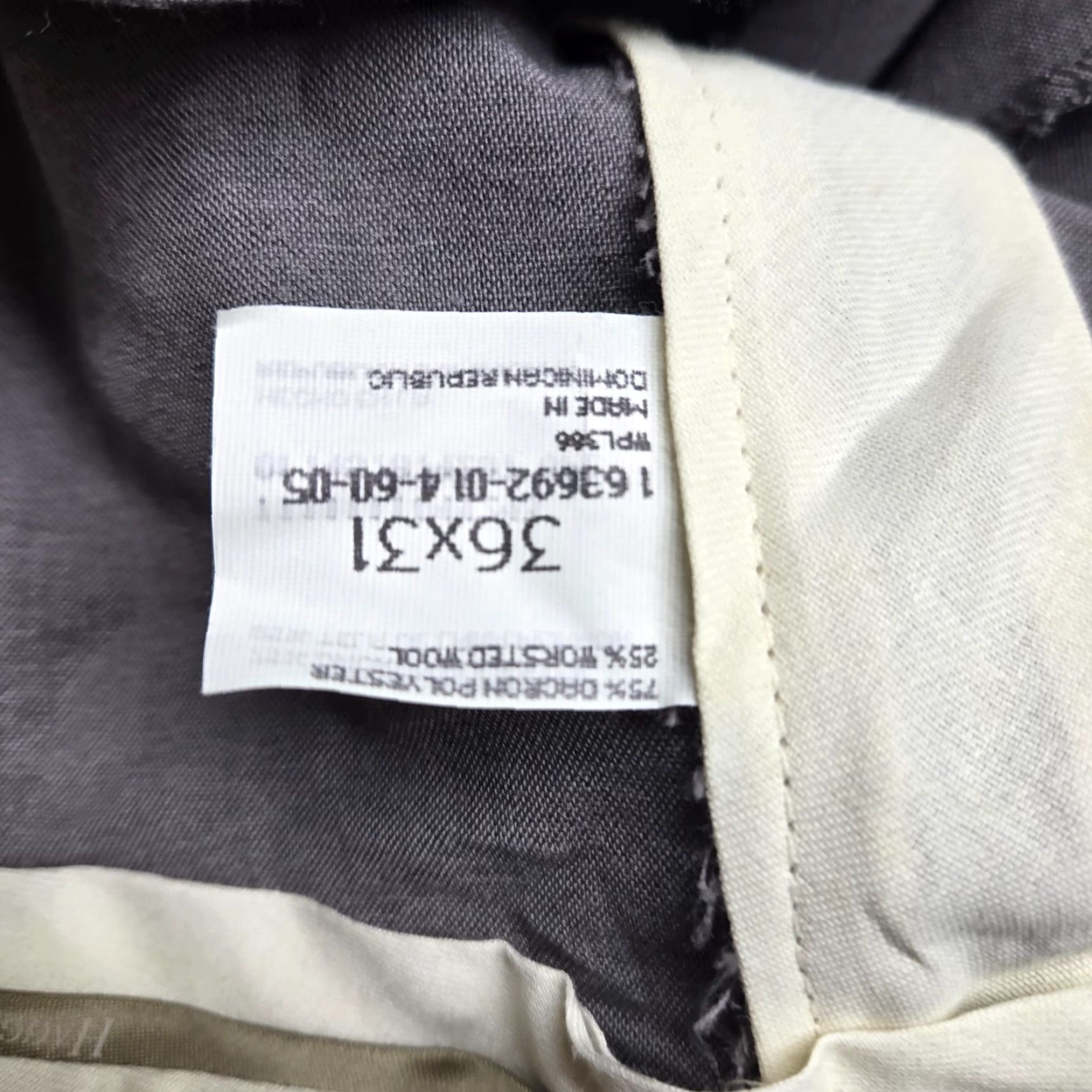 Haggar HAGGAR Solid Gray Dress Pants Slacks Adult Men's 36 x 31 Size US 36 / EU 52 - 4 Thumbnail