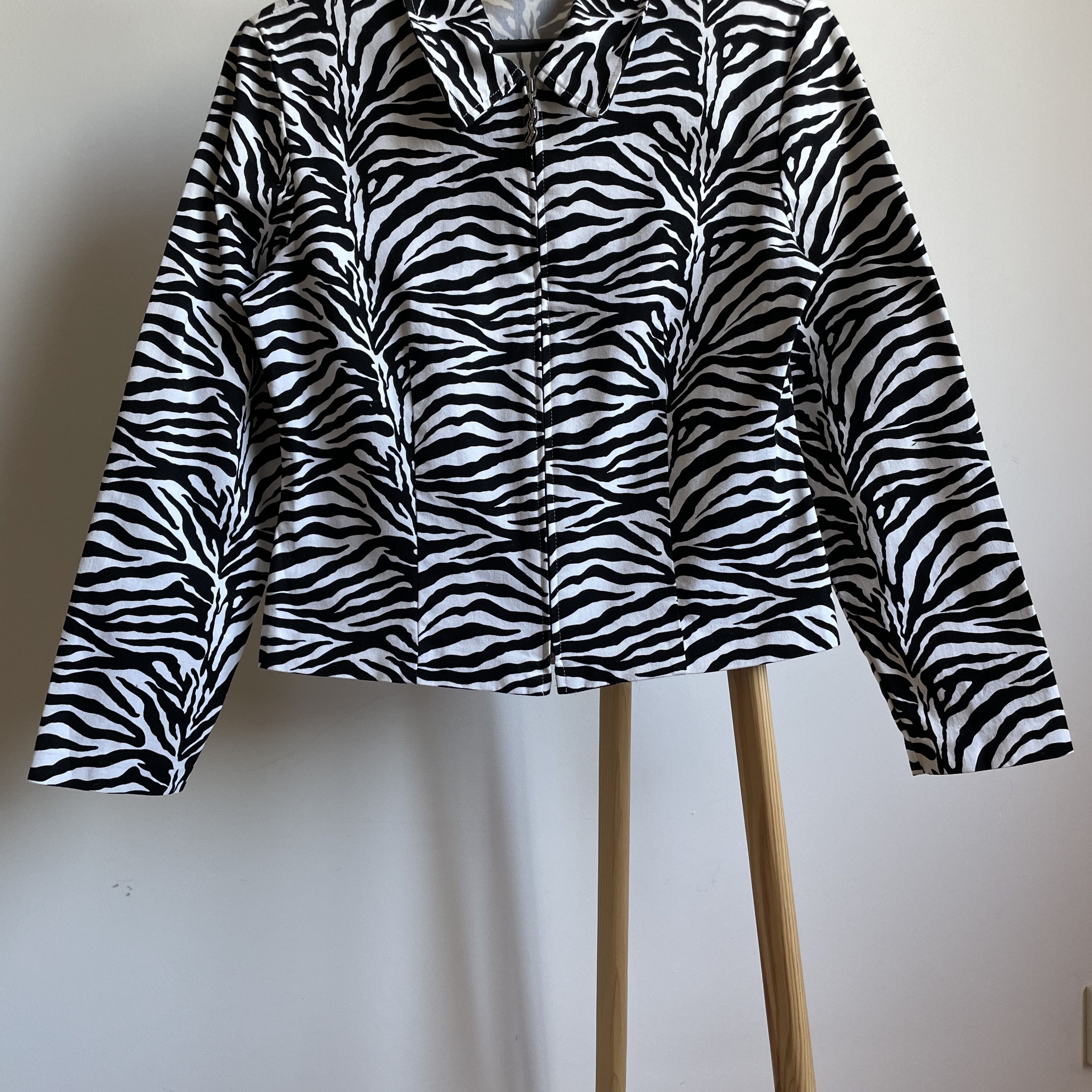 Joseph Ribkoff Joseph Ribkoff Vintage 90's Zebra Pattern Womens Jacket Size L / US 10 / IT 46 - 5 Thumbnail