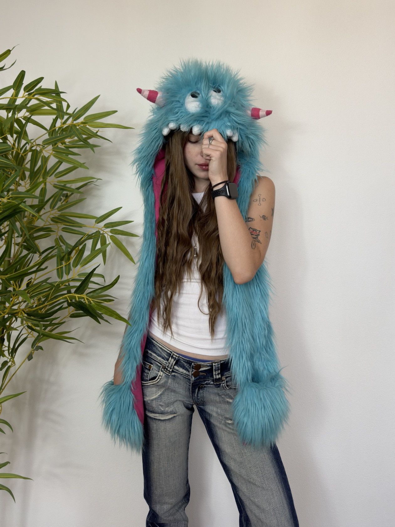 Vintage VINTAGE MONSTER FLUFFY FUR MOHAIR TEDDY AVIATOR HAT / SCARF Size ONE SIZE - 2 Thumbnail