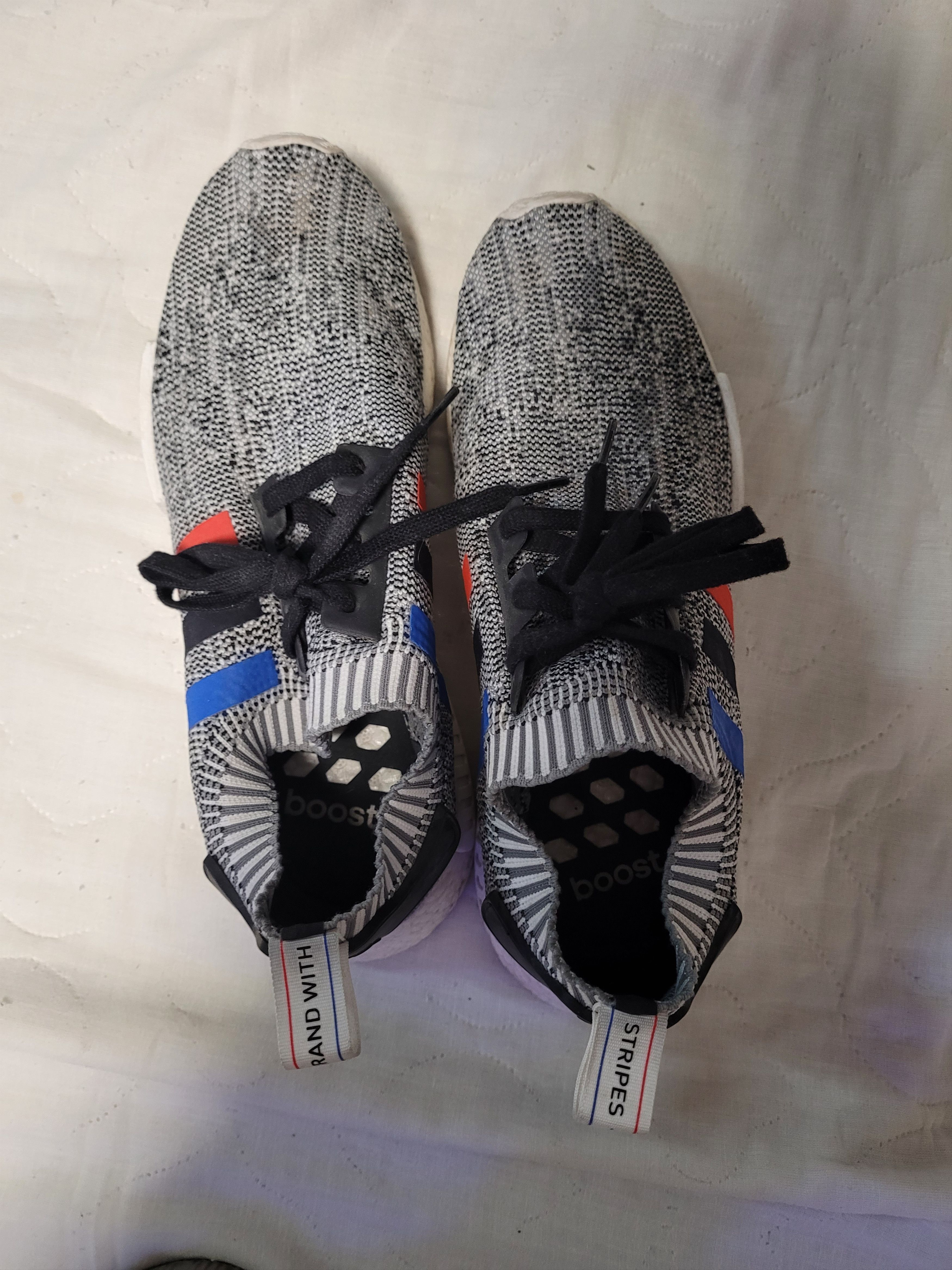 Adidas Adidas NMD R1 Tri Color Stripes White Size US 12 / EU 45 - 3 Thumbnail