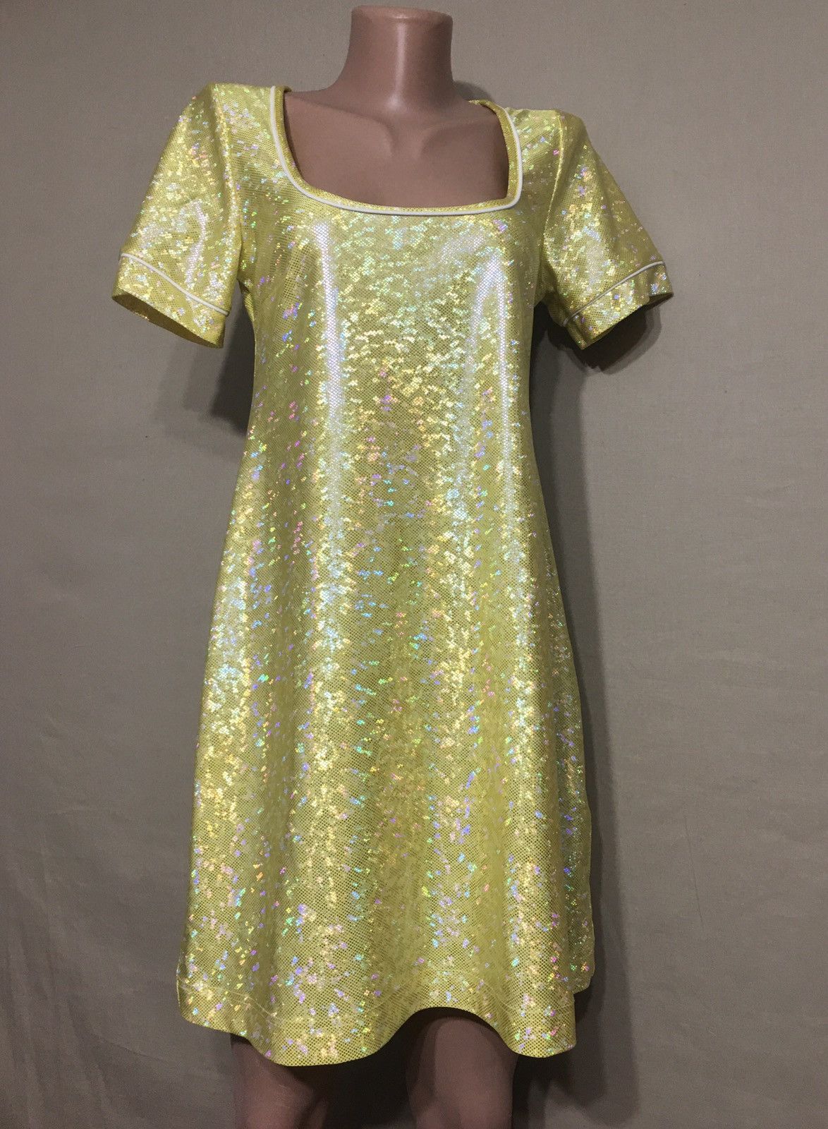 Saks Potts Saks Potts Yellow Citrus Shimmer Vision Dress Size 2/ S Size S / US 4 / IT 40 - 6 Thumbnail