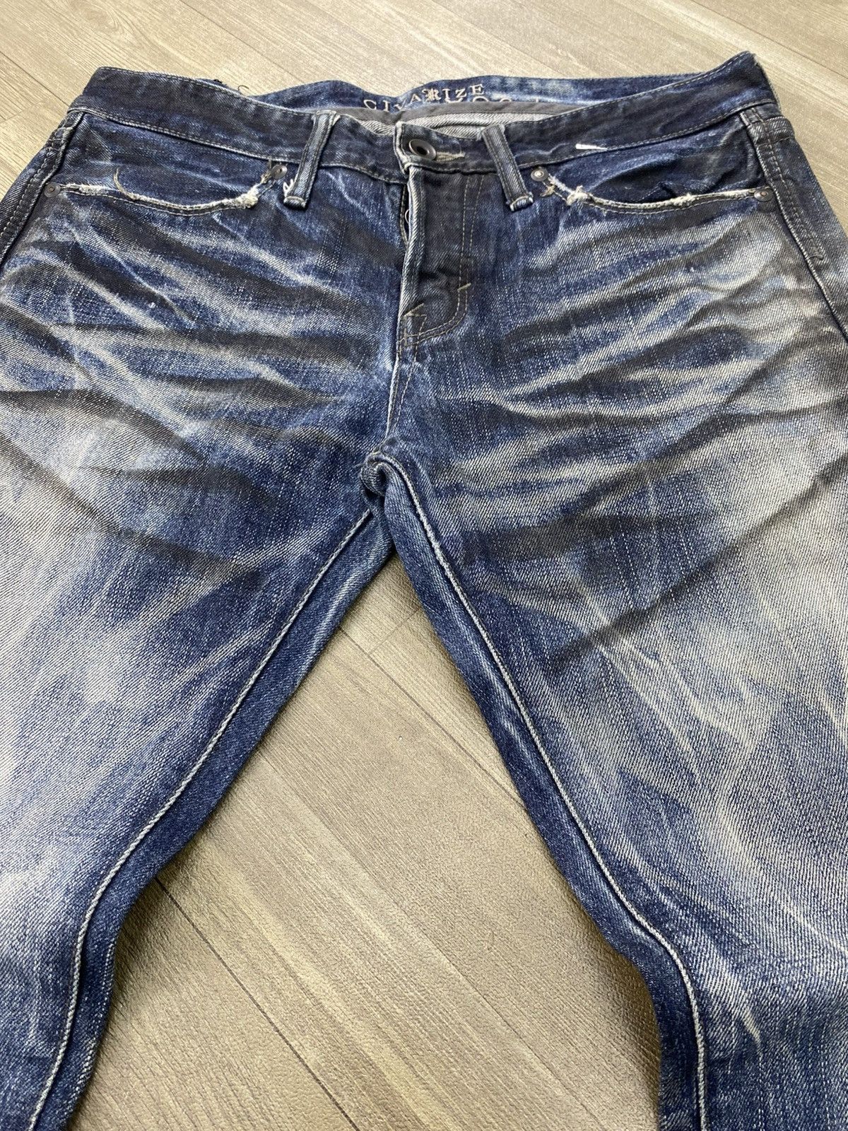Tornado Mart Fuga Civarize Clawmark Distressed Faded Punk Flared Jeans Size US 31 - 7 Thumbnail