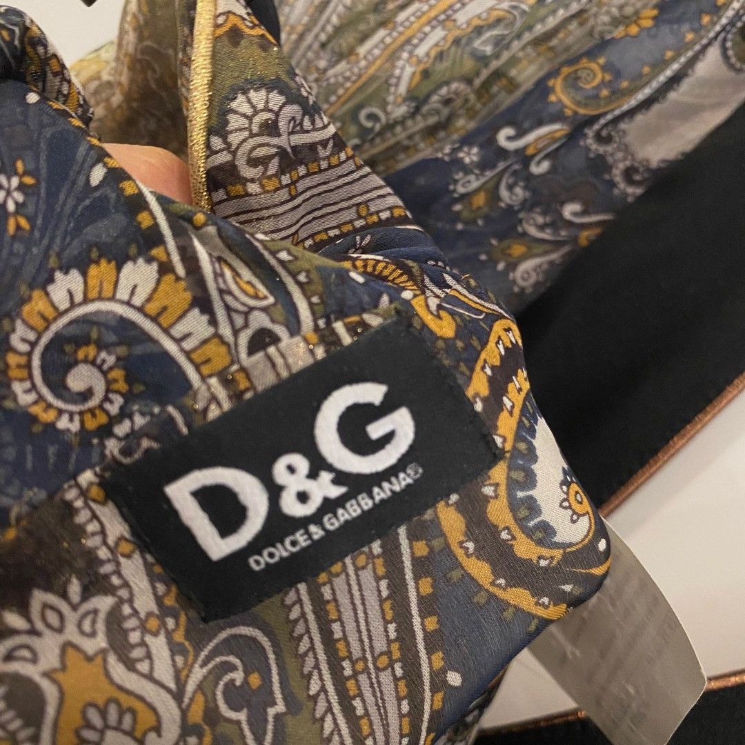 Dolce & Gabbana Dolce & Gabbana Vintage Gold Metallic Maxi Halter Dress Size S / US 4 / IT 40 - 5 Thumbnail