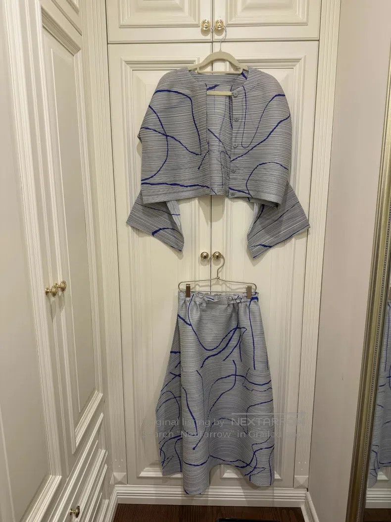 Issey Miyake Issey Miyake size:3 Gray Skirt Size 22" - 2 Thumbnail
