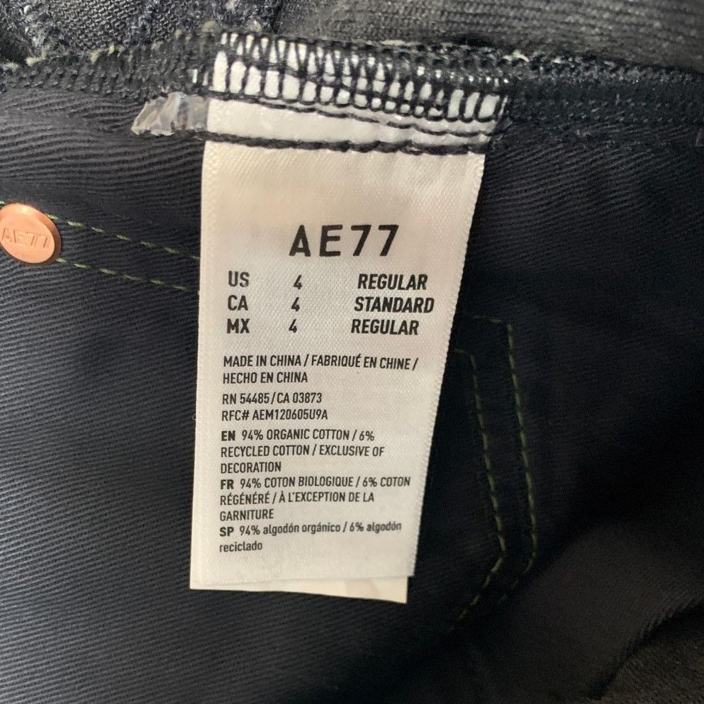 American Eagle Outfitters New American Eagle AE77 Womens Size 4 Reg Denim Black Jeans Size 27" / US 4 / IT 40 - 9 Thumbnail
