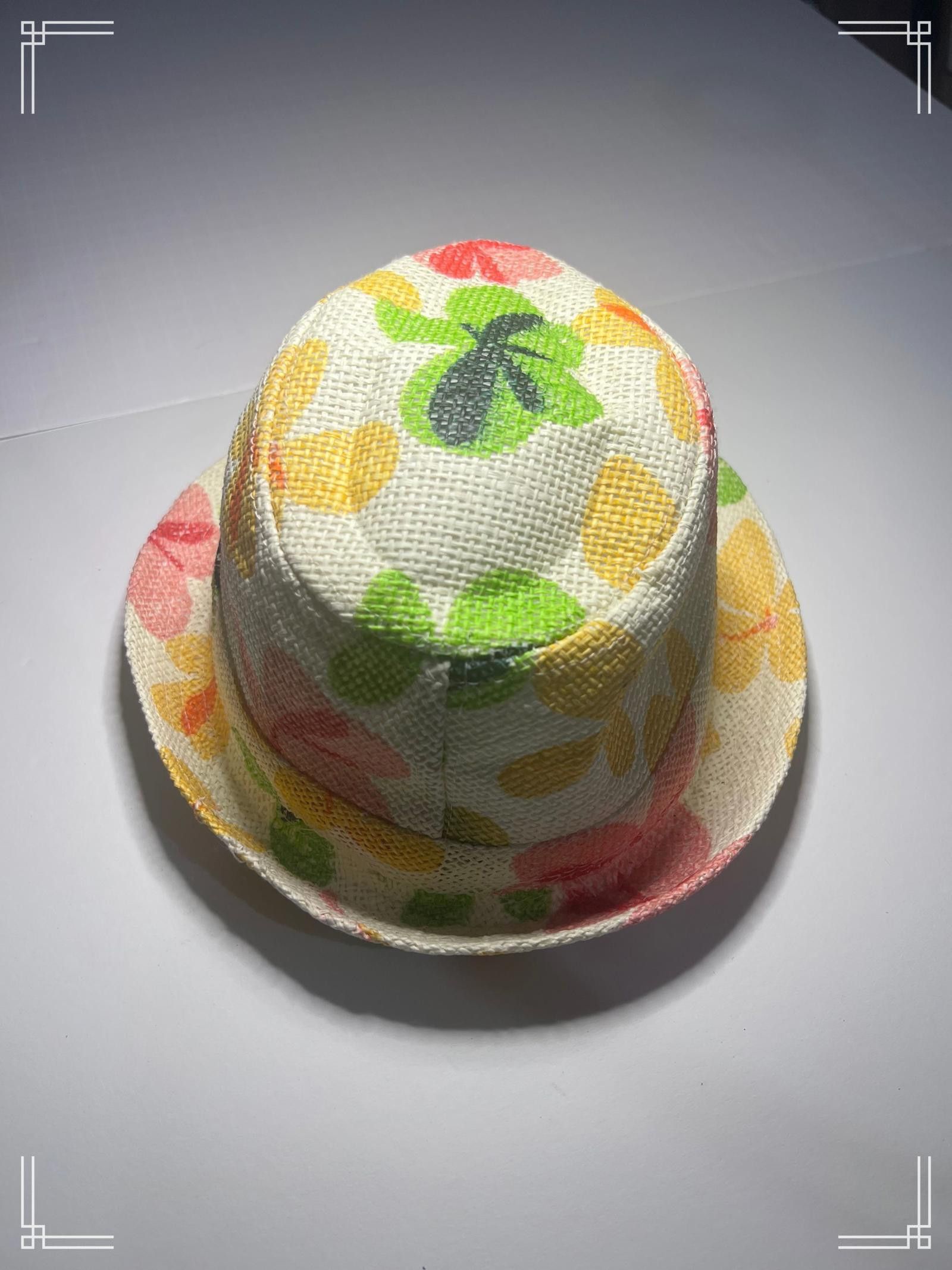 Designer Colorful Floral-Patterned Summer Bucket Hat Size ONE SIZE - 1 Thumbnail