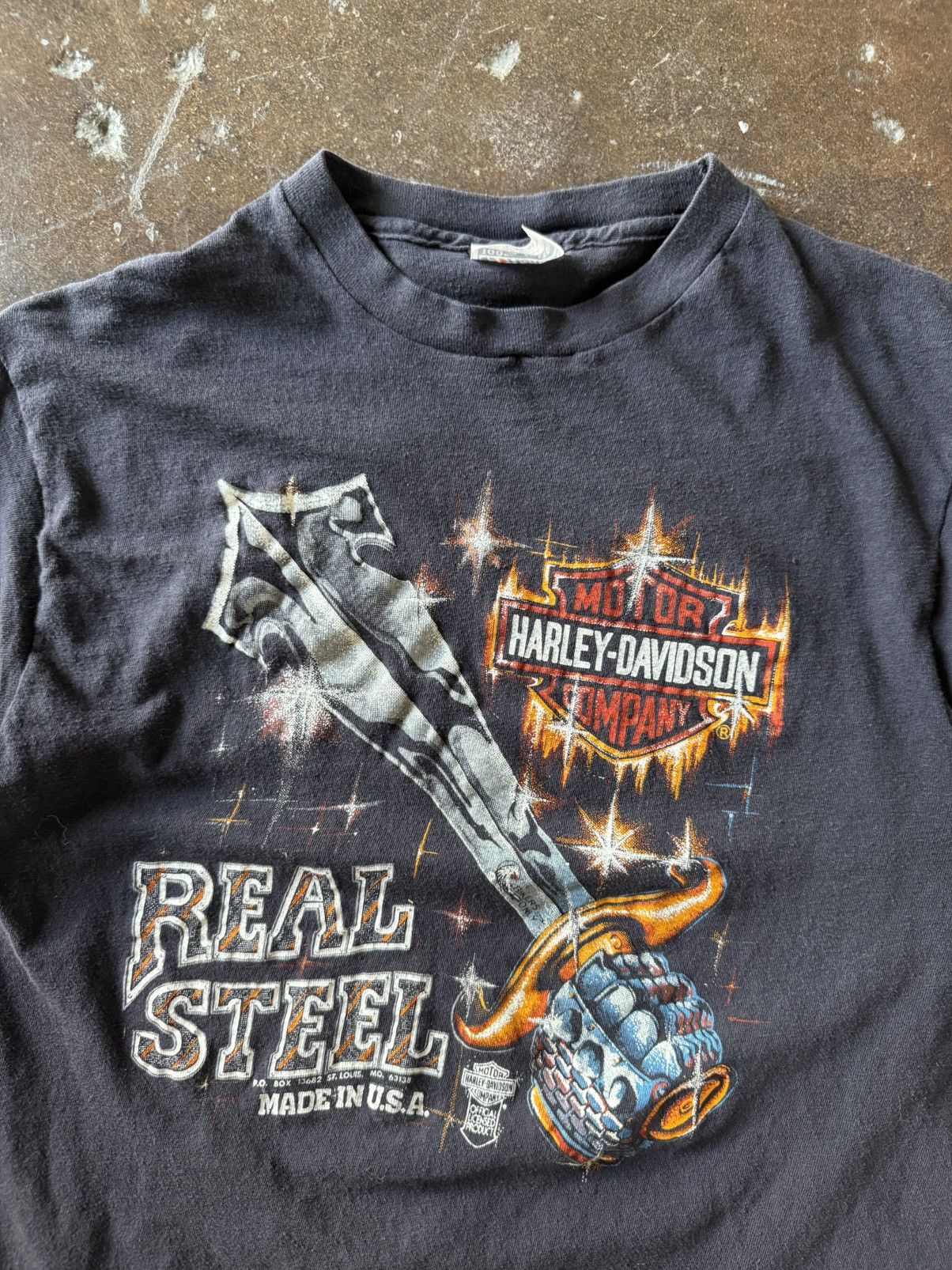 Harley Davidson vintage 80s rare harley davidson real steel grunge shirt Size US L / EU 52-54 / 3 - 2 Thumbnail