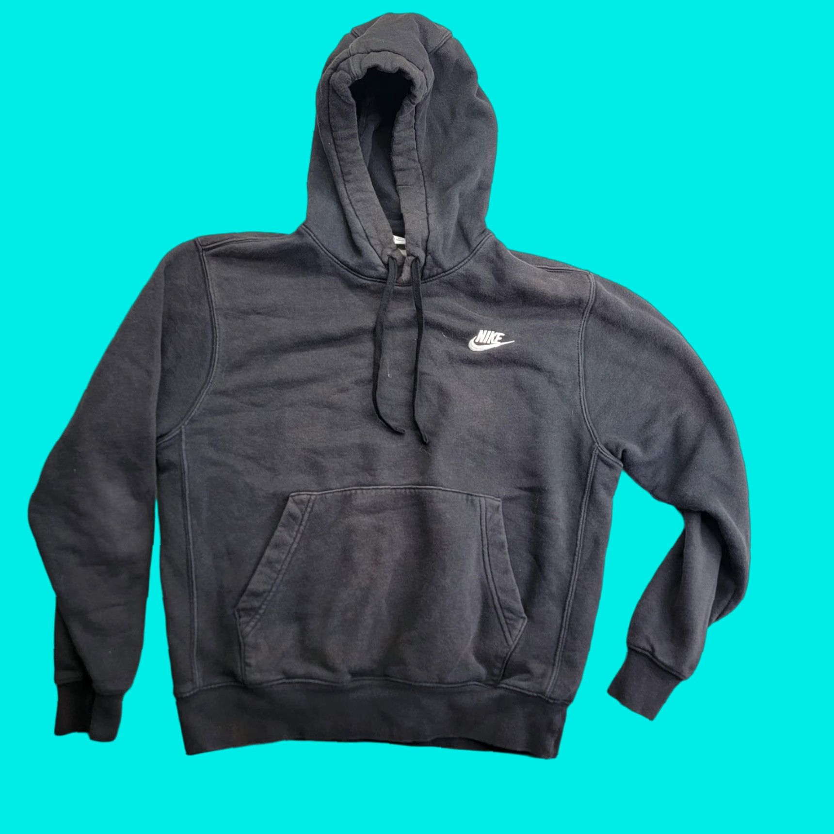 Nike Nike Hoodie Mens Small Black Pullover Swoosh Logo Kangaroo Pocket Athletic Size US S / EU 44-46 / 1 - 1 Thumbnail