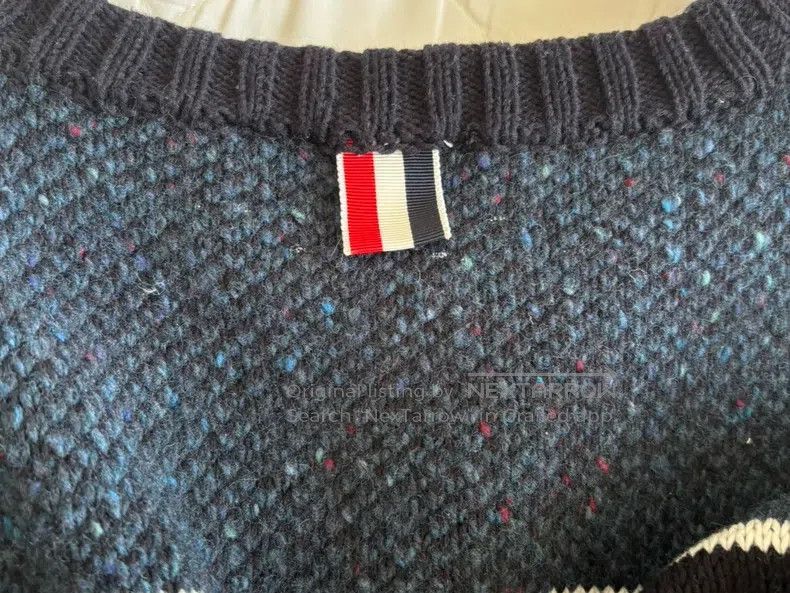Thom Browne Thom Browne Blue ocean striped sweater Size US S / EU 44-46 / 1 - 5 Thumbnail