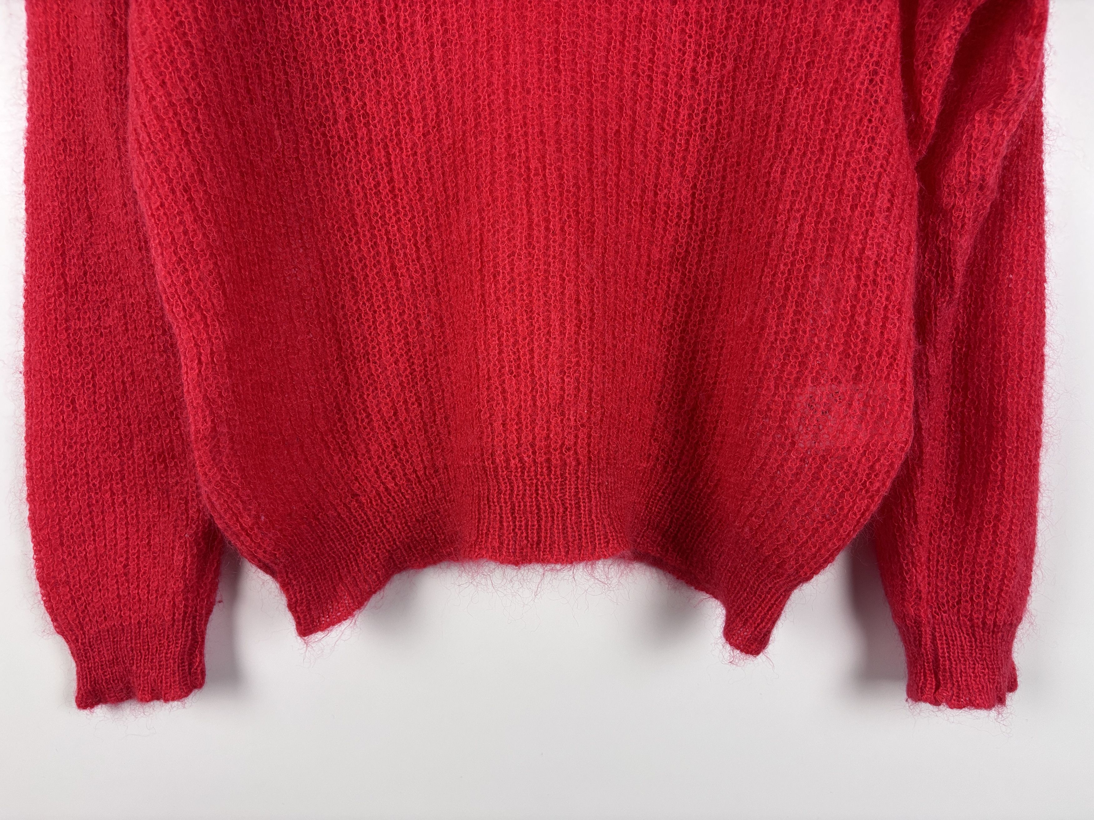 Essentiel Antwerp Essential Antwerp Mohair Wool Polyamide Sweater Red Size XS Size XS / US 0-2 / IT 36-38 - 3 Thumbnail
