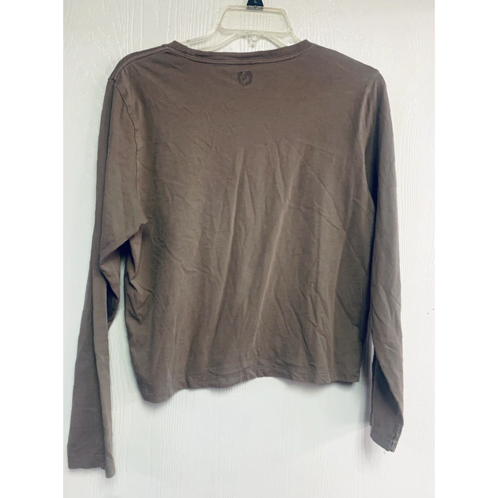 Victoria's Secret VINTAGE Victoria's Secret PINK Long Sleeve Crop Top Shirt Light Brown Size Large Size L / US 10 / IT 46 - 4 Thumbnail