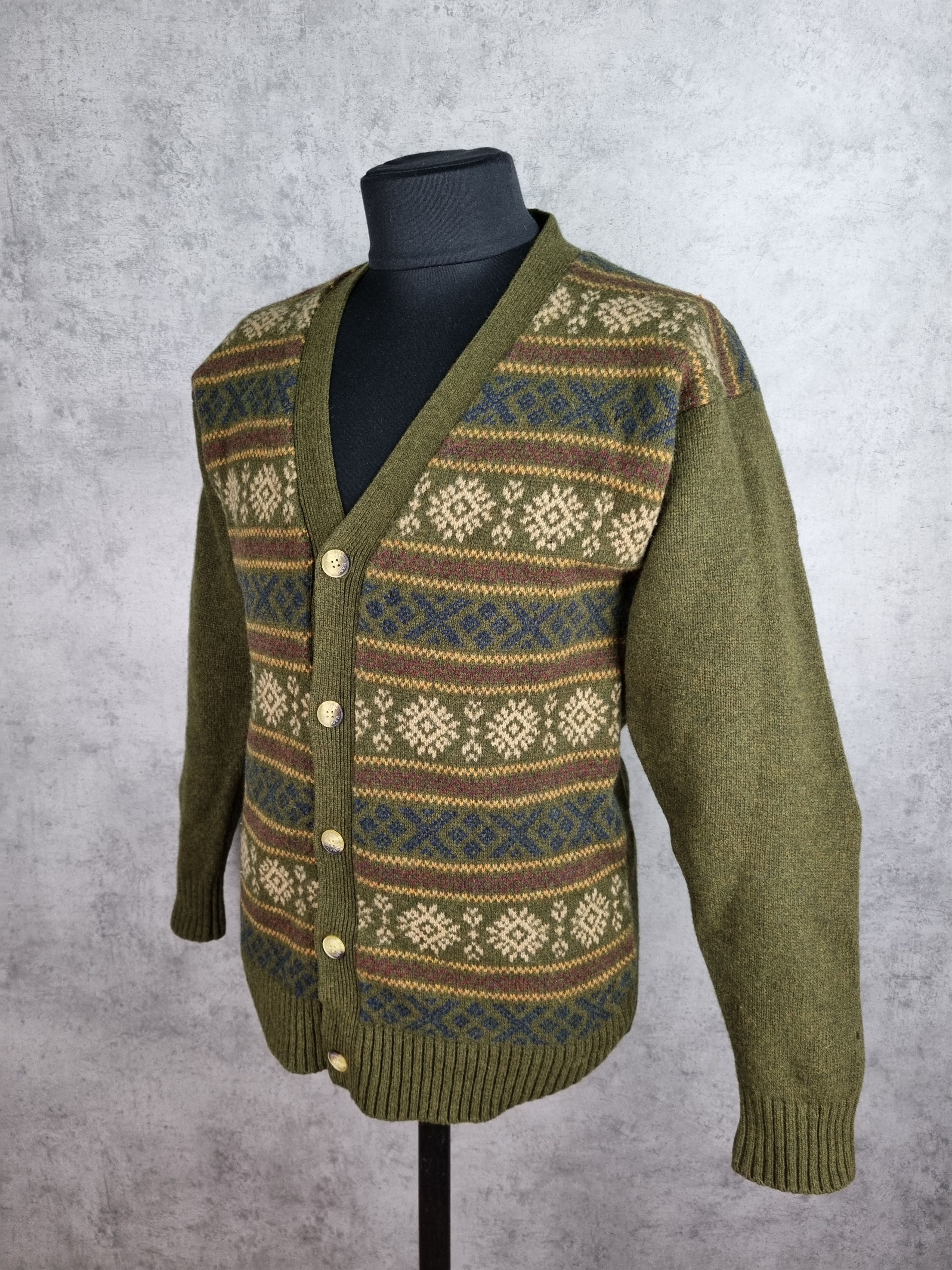 Tommy Hilfiger 90s Tommy Hilfiger Koret Knit Native Wool Navajo Cardigan Size US L / EU 52-54 / 3 - 6 Thumbnail