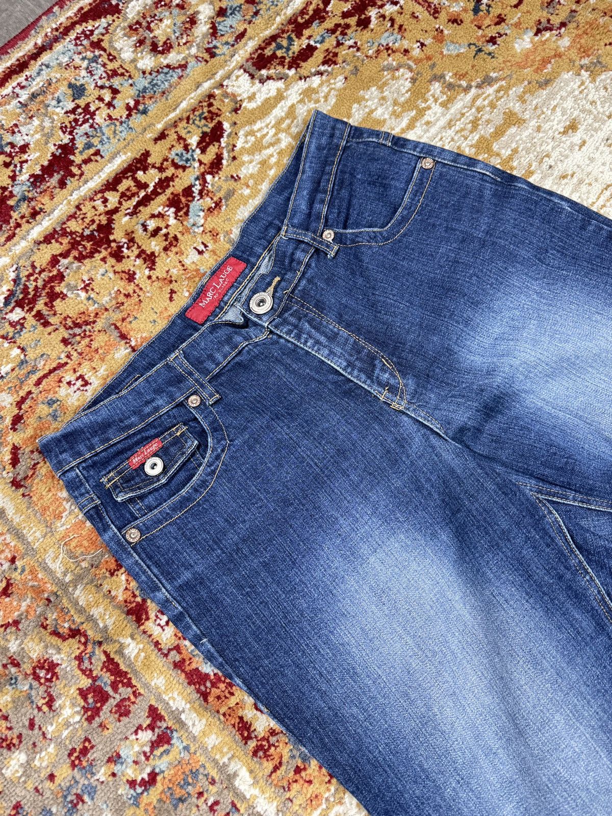 Japanese Brand × Kapital ᶠᵃⁿᶜʸᵍᵘʸ Y2K Flared Denim Boootcut Flared Jeans Cargo Pant Size US 32 / EU 48 - 3 Thumbnail