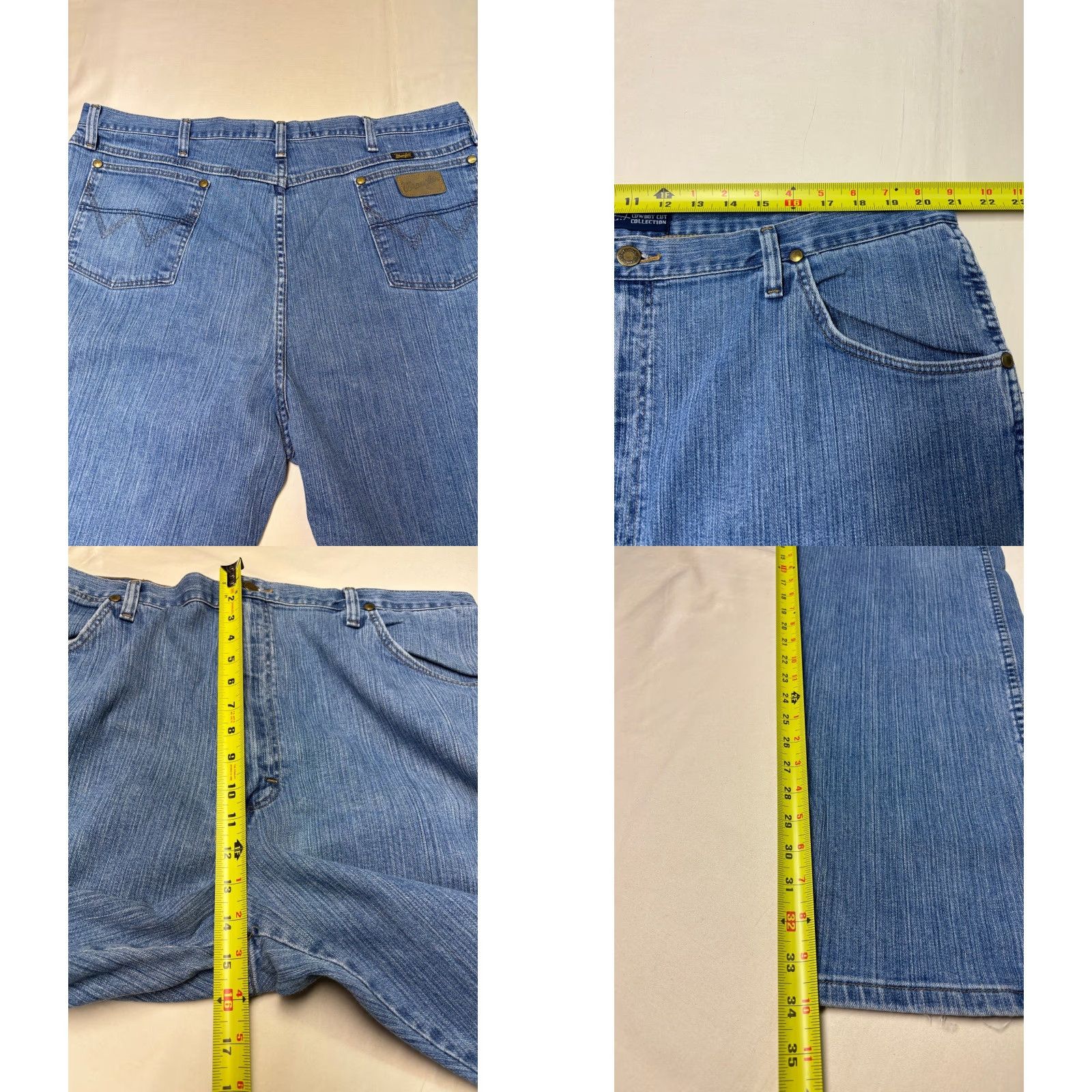 Wrangler Wrangler Cowboy Cut Collection Jeans Mens 42X36 Blue Denim Straight Leg Size US 42 / EU 58 - 8 Thumbnail