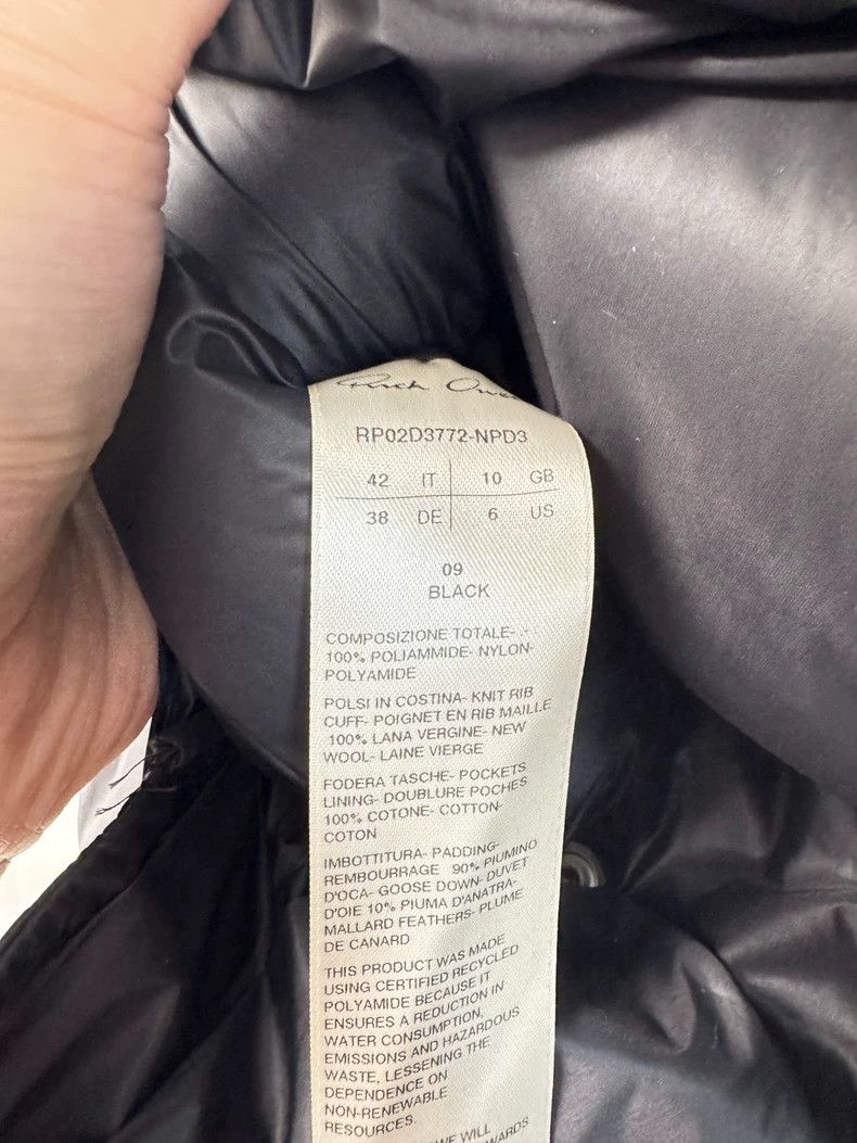 Rick Owens Rick Owens size 6 Black down jacket with small collar jacke Size US XS / EU 42 / 0 - 5 Thumbnail