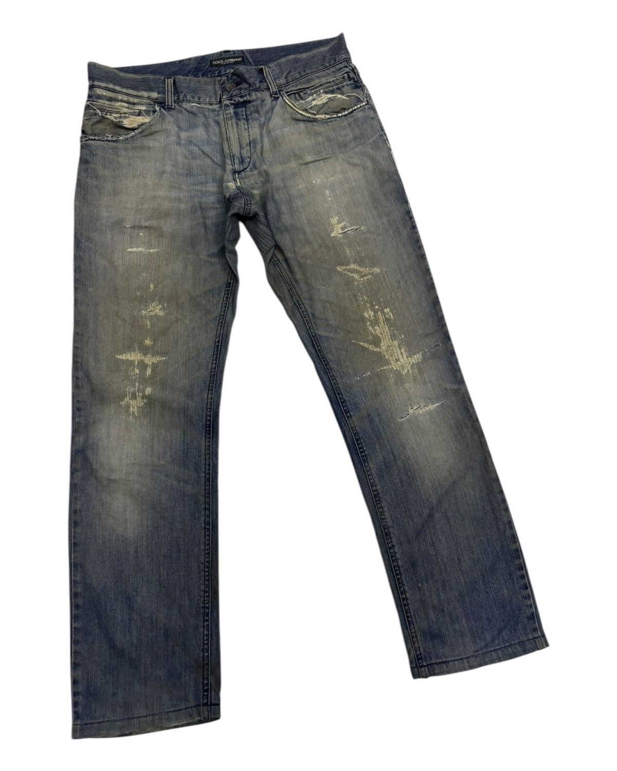 Dolce & Gabbana 🔥DOLCE & GABBANA THRASHED REPAIRED JEANS Size US 36 / EU 52 - 3 Thumbnail