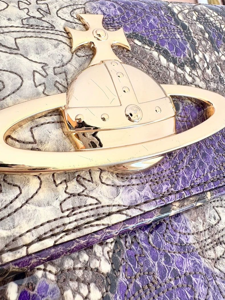 Vivienne Westwood Vivienne Westwood size os Purple snake skin Saturn logo cro Size ONE SIZE - 9 Thumbnail
