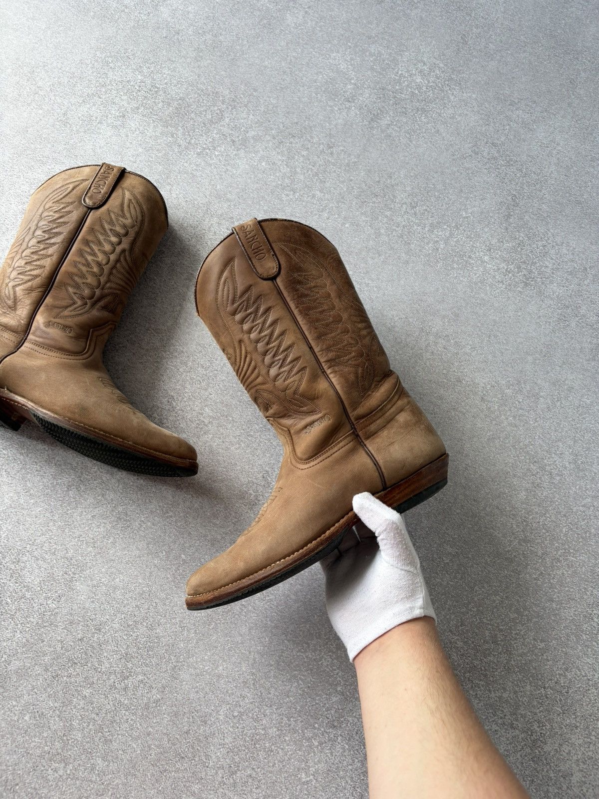 Sancho Boots Vintage Sancho Western Cowboy Leather Brown Boots Size 39 Size US 8 / IT 38 - 3 Thumbnail