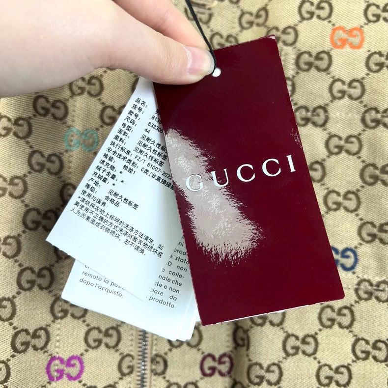 Gucci Gucci Khaki brown double G full-print jacket Size US S / EU 44-46 / 1 - 6 Thumbnail