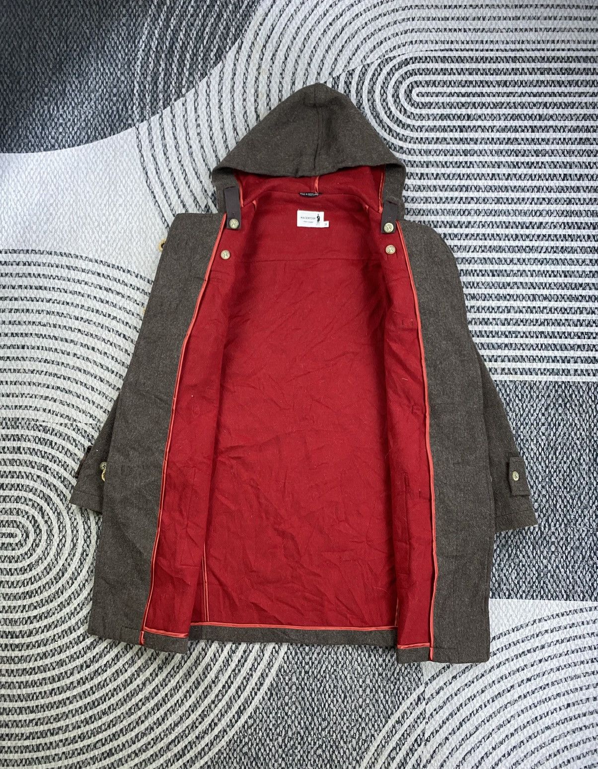 Mackintosh 🔥Mackintosh Scotland Wool Brown Duffle Hoodie Long Jacket Size US M / EU 48-50 / 2 - 6 Thumbnail