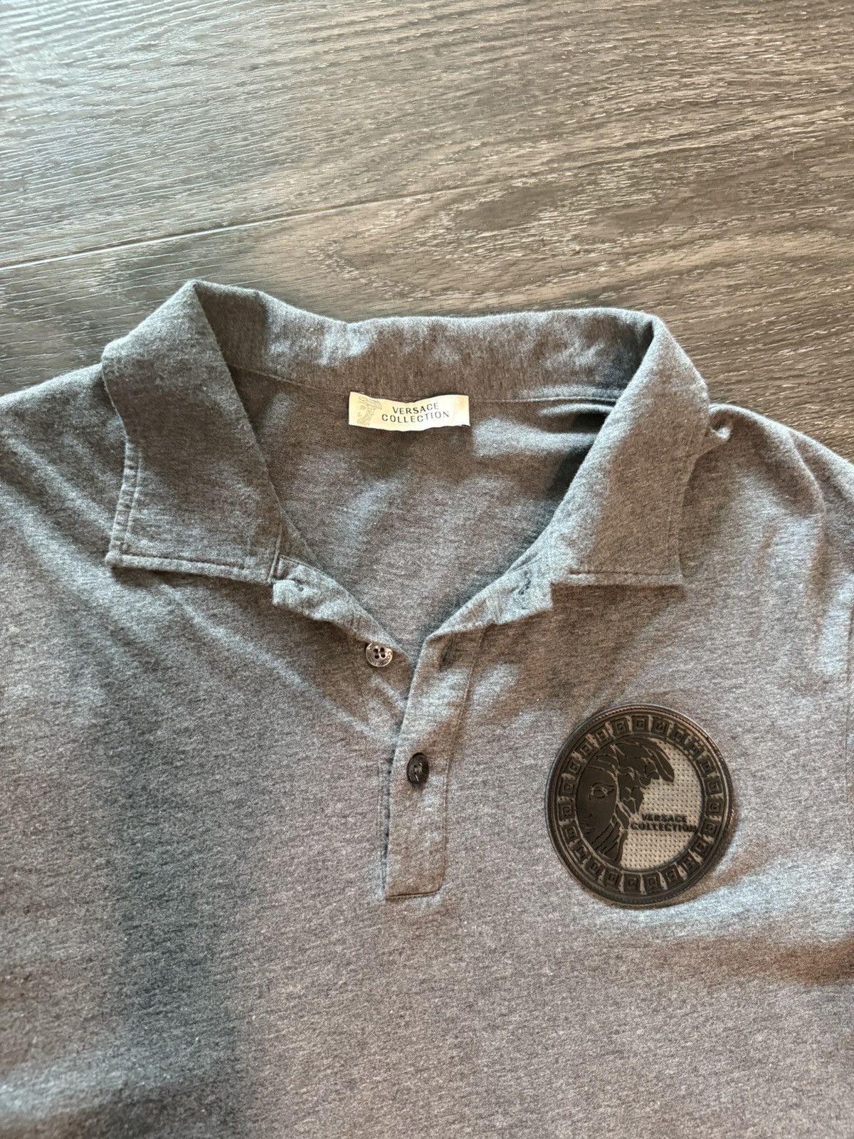 Versace Grey Versace Collection Polo Size US M / EU 48-50 / 2 - 1 Thumbnail