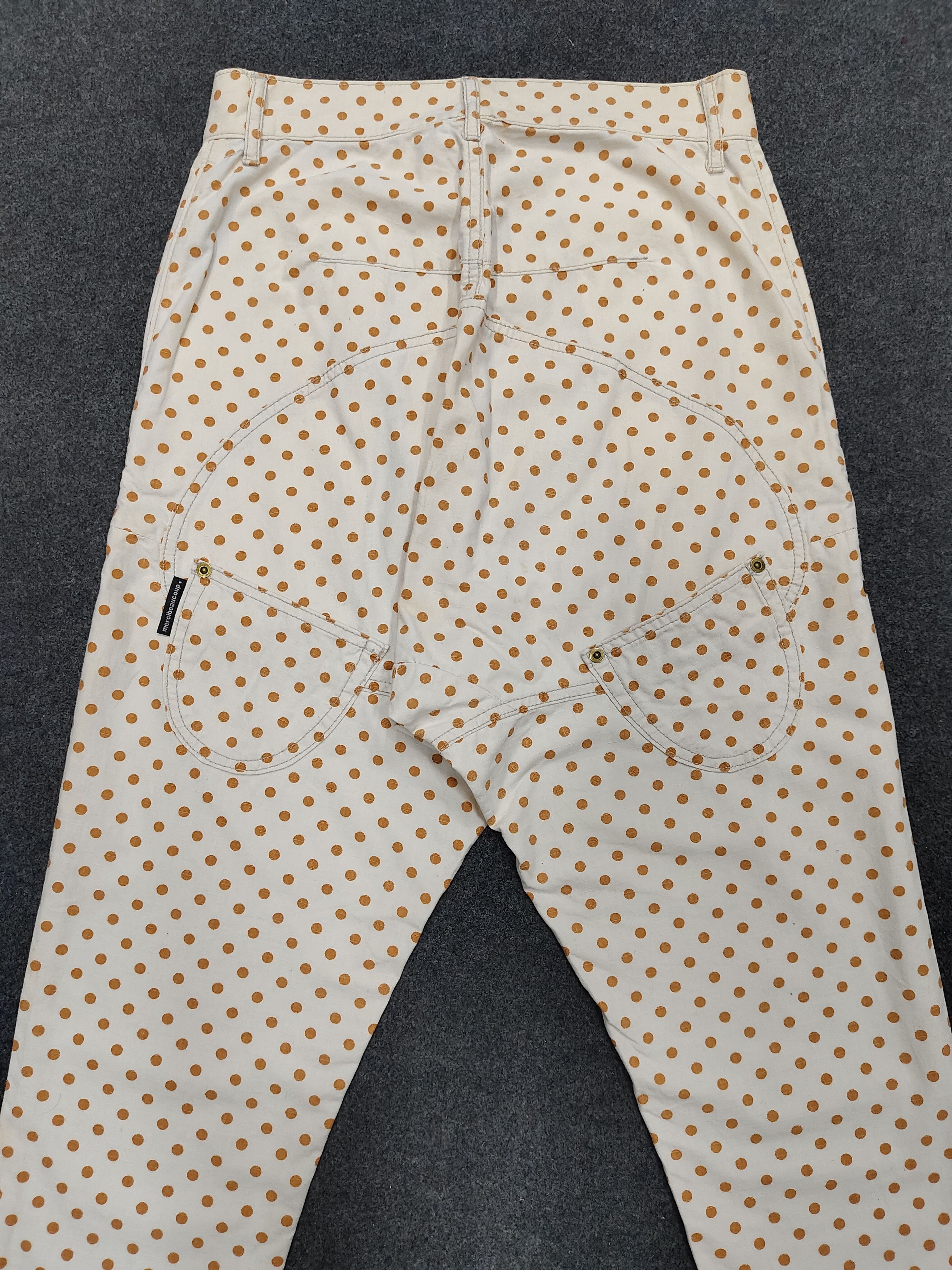 mercibeaucoup 🇯🇵Mercibeaucoup🇯🇵Drop Crotch Polkadot Pants Size 28" / US 6 / IT 42 - 2 Thumbnail