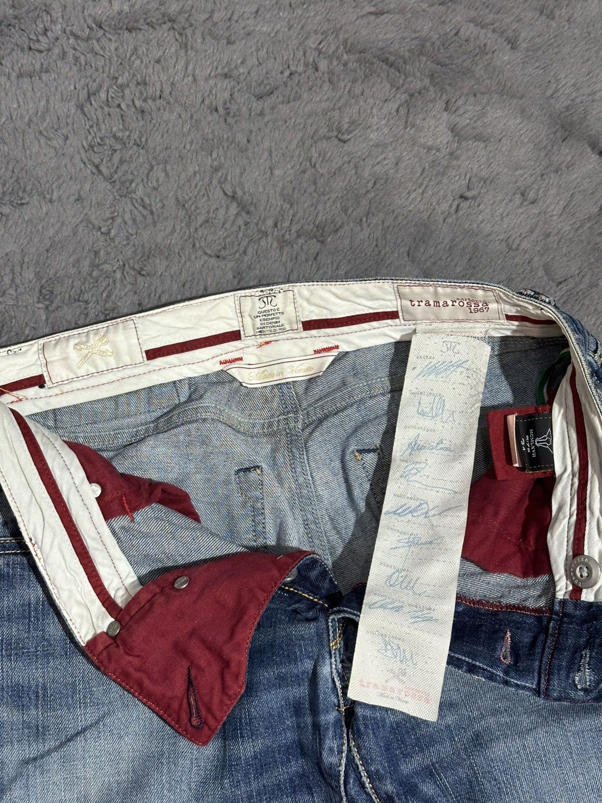Other Vintage Sartoria Tramarossa "Leonardo" Selvedge Denim Pants Size US 31 - 7 Thumbnail