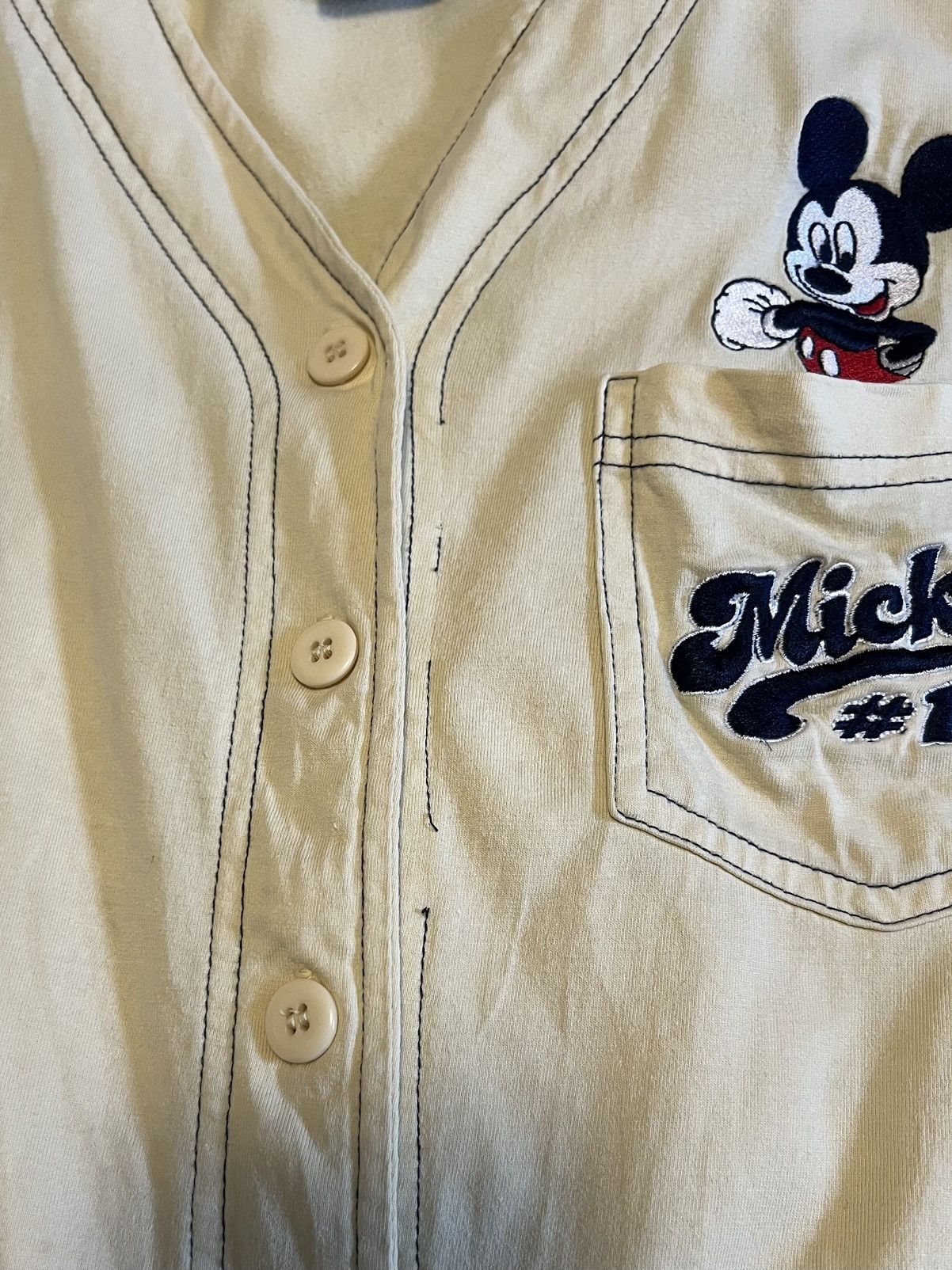 Disney Mickey Mouse Vintage baseball jersey, yellow, 90s-00s Size XXL / US 16-18 / IT 52-54 - 4 Thumbnail