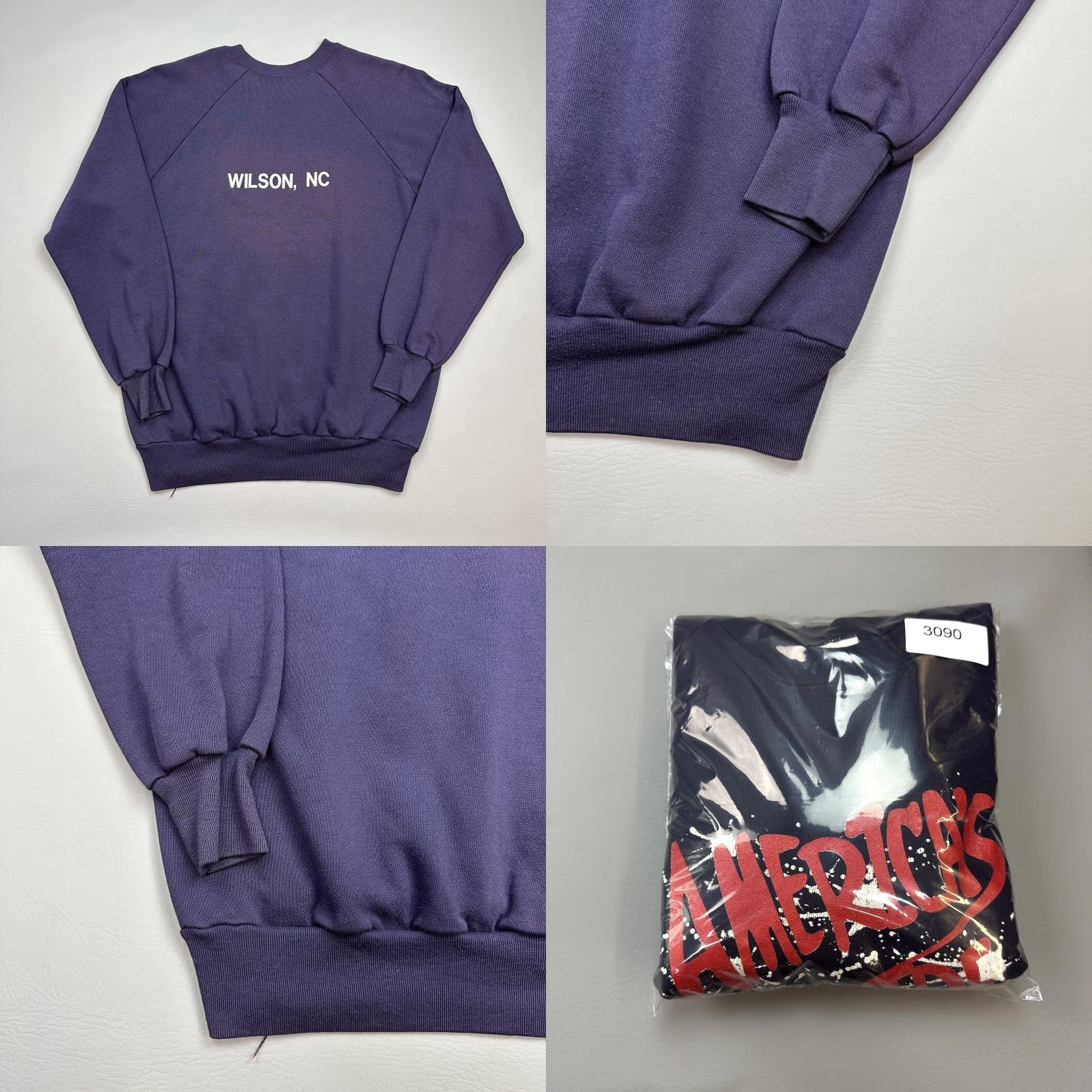Anvil VINTAGE Anvil Sweatshirt Mens XL Purple Americas Pride Crewneck Pullover USA 80s Size US XL / EU 56 / 4 - 9 Thumbnail