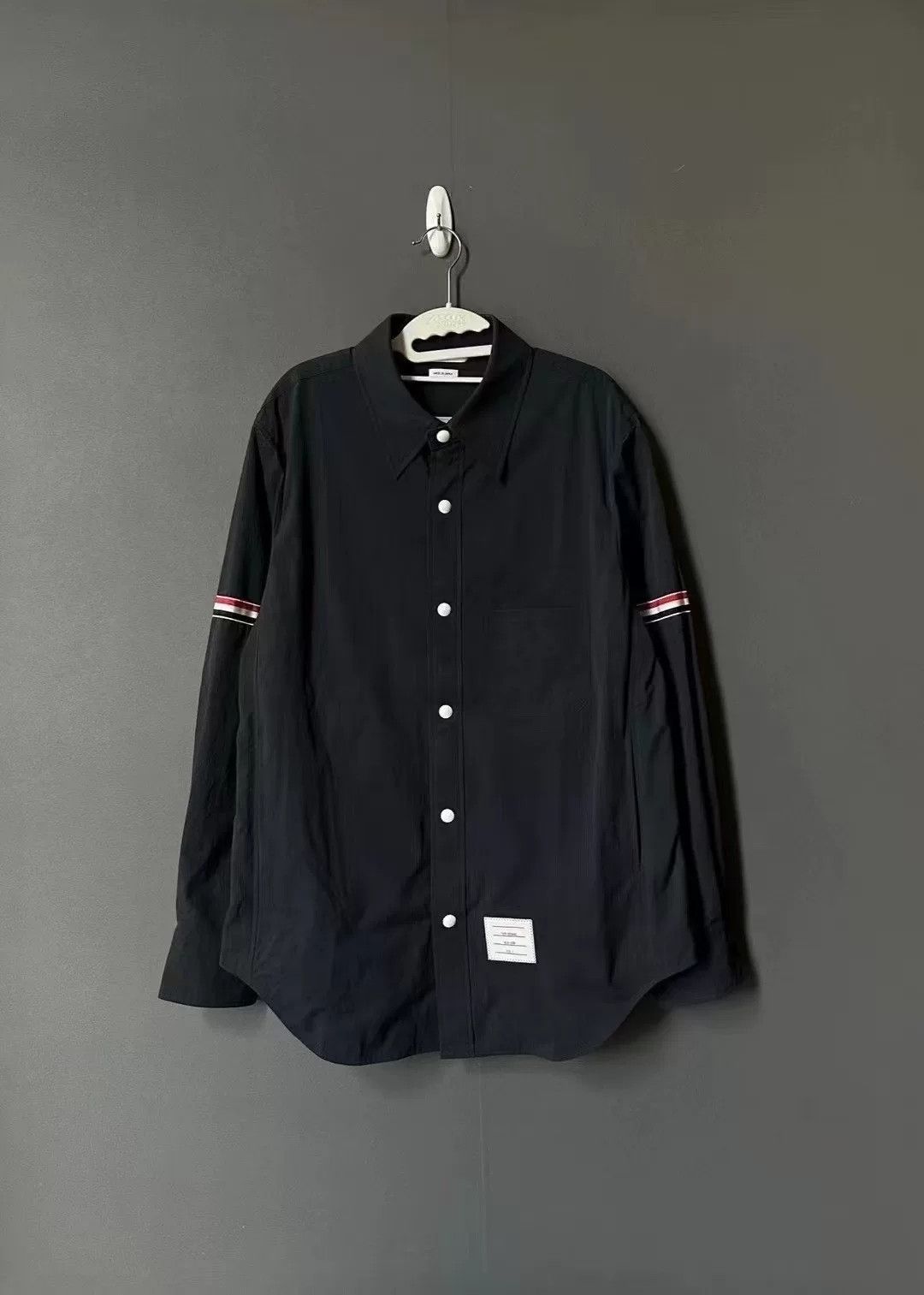 Thom Browne thom browne navy double-sleeve shirt jacket Size US M / EU 48-50 / 2 - 1 Thumbnail