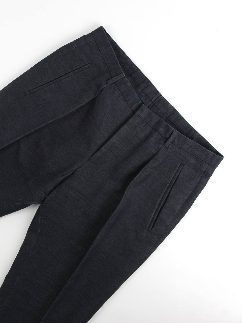 Hugo Boss HUGO BOSS Blue silk and cotton pants Size 48R - 4 Thumbnail