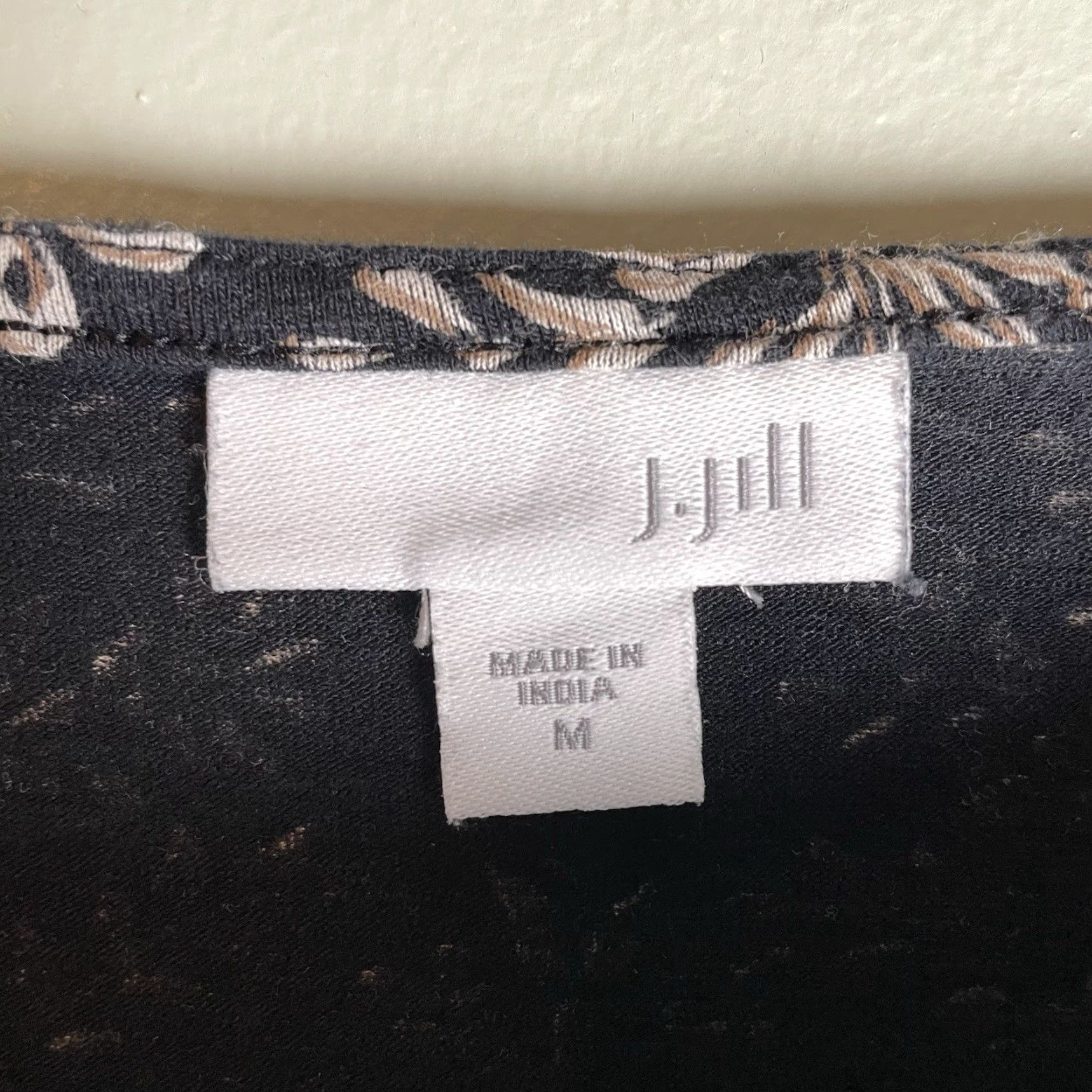 J. Jill J Jill Blouse Shirt Bell Sleeve Knit Cotton Modal Spandex Black M Regular Womens Casual Travel Workwear Comfortable Stretch Size M / US 6-8 / IT 42-44 - 4 Thumbnail