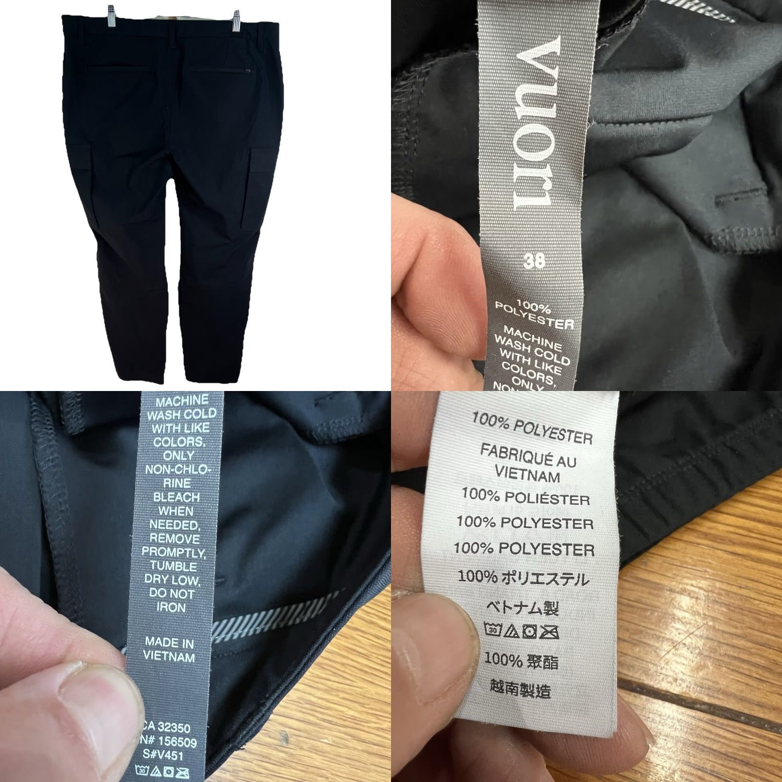 Vuori Vuori Mens Meta Cargo Pant - 5-Pocket Slash Pockets Cargo Straight Leg Black 38 X31 Vintage No Size US 38 / EU 54 - 8 Thumbnail