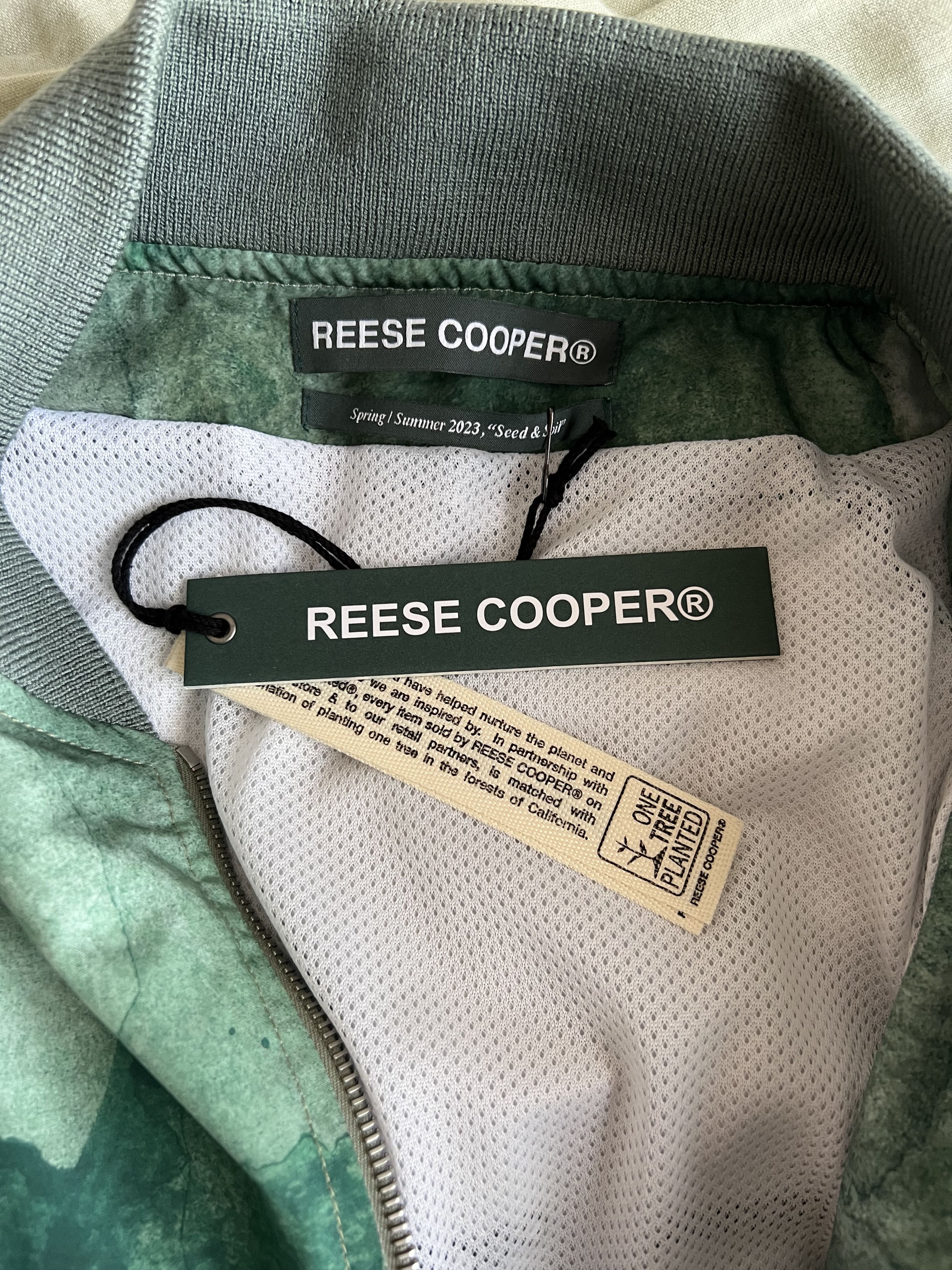 Reese Cooper Reese Cooper Watercolor Bomber Jacket in Green Size US L / EU 52-54 / 3 - 8 Thumbnail