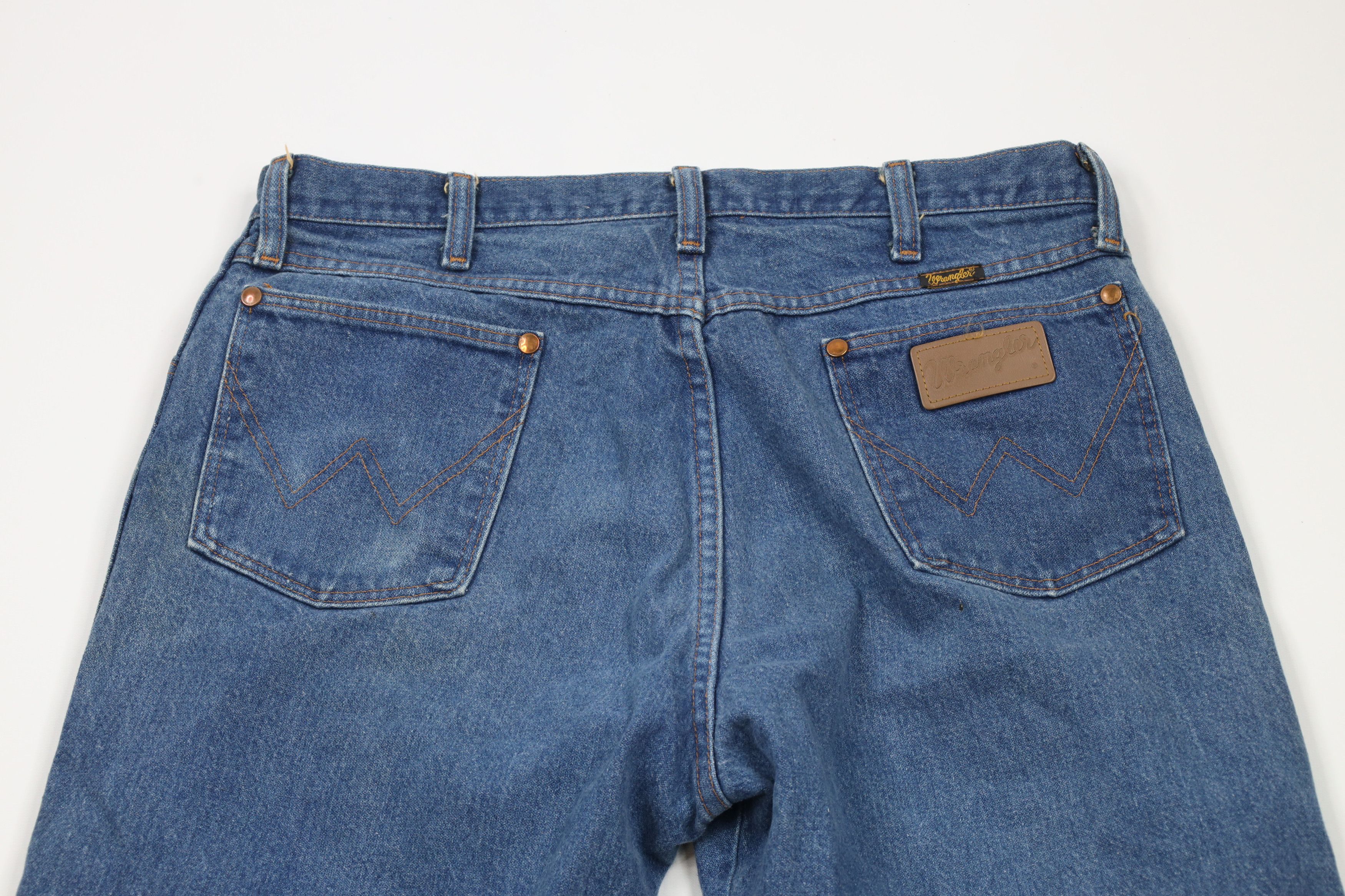 Vintage × Wrangler Vintage 90s Wrangler Leg Western Denim Jeans USA Blue Size US 34 / EU 50 - 11 Thumbnail