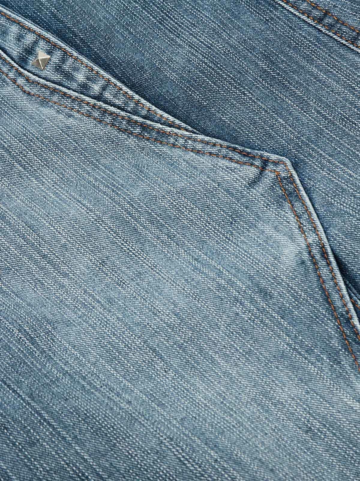 Japanese Brand Washed Distressed Deconstructed Riveted Jorts Size ONE SIZE - 6 Thumbnail