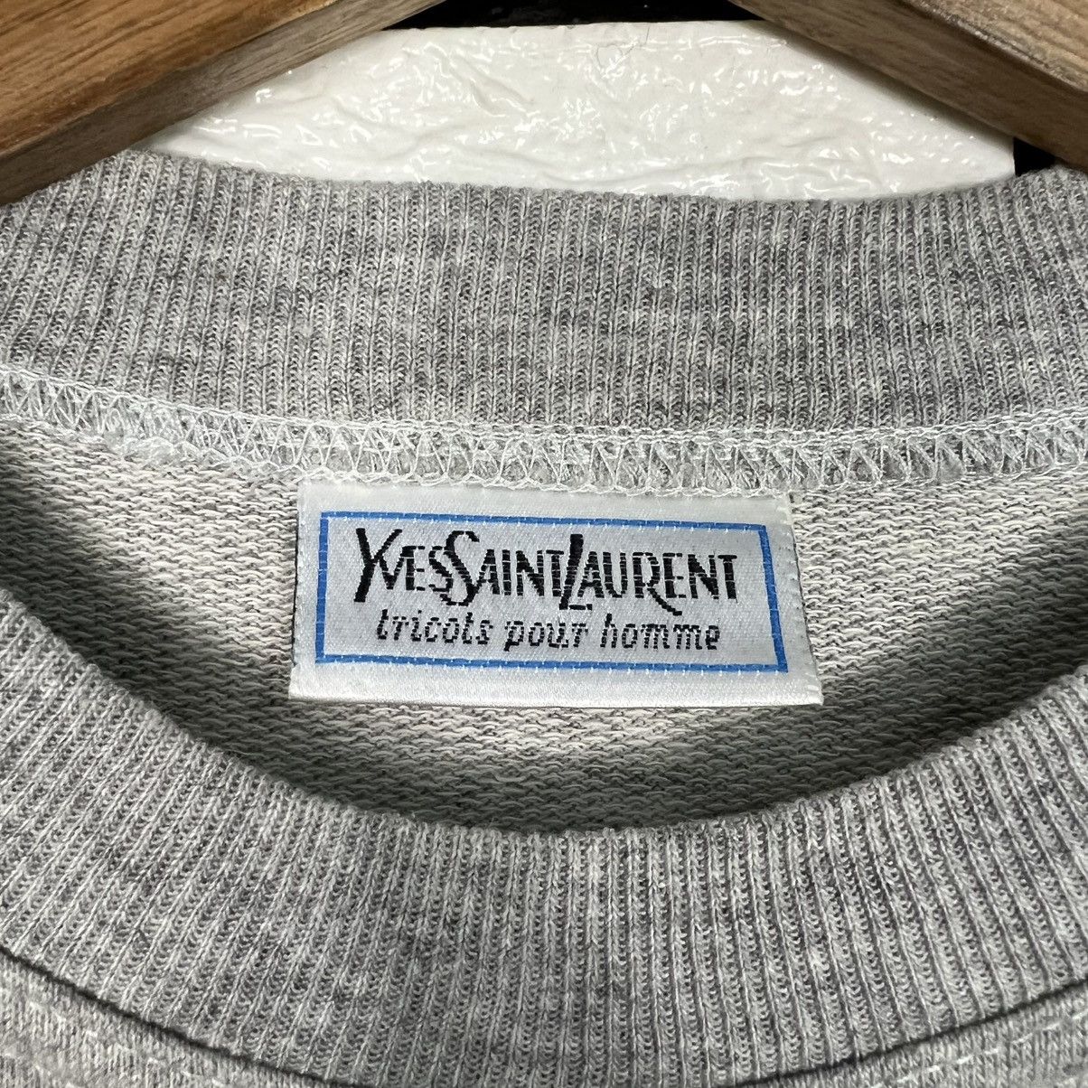 Yves Saint Laurent 90's YSL Embroidered Logo Crewneck Sweatshirt #4168-C191 Size US L / EU 52-54 / 3 - 9 Thumbnail