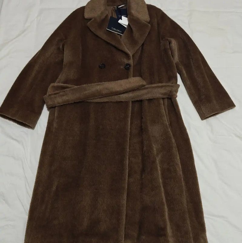Max Mara MaxMara Brown Alpaca Wool Women's Coat 0089 Size L / US 10 / IT 46 - 1 Thumbnail