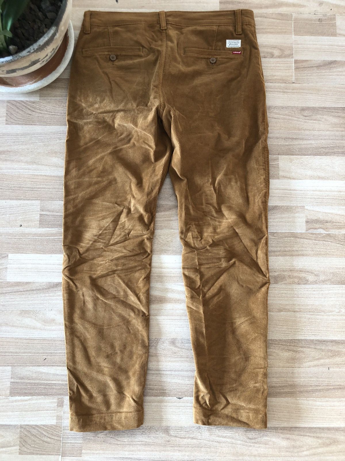 Levi's Levi’s Chino Corduroy W33 x L30 Slim Light Brown Pants Size US 33 - 1 Thumbnail