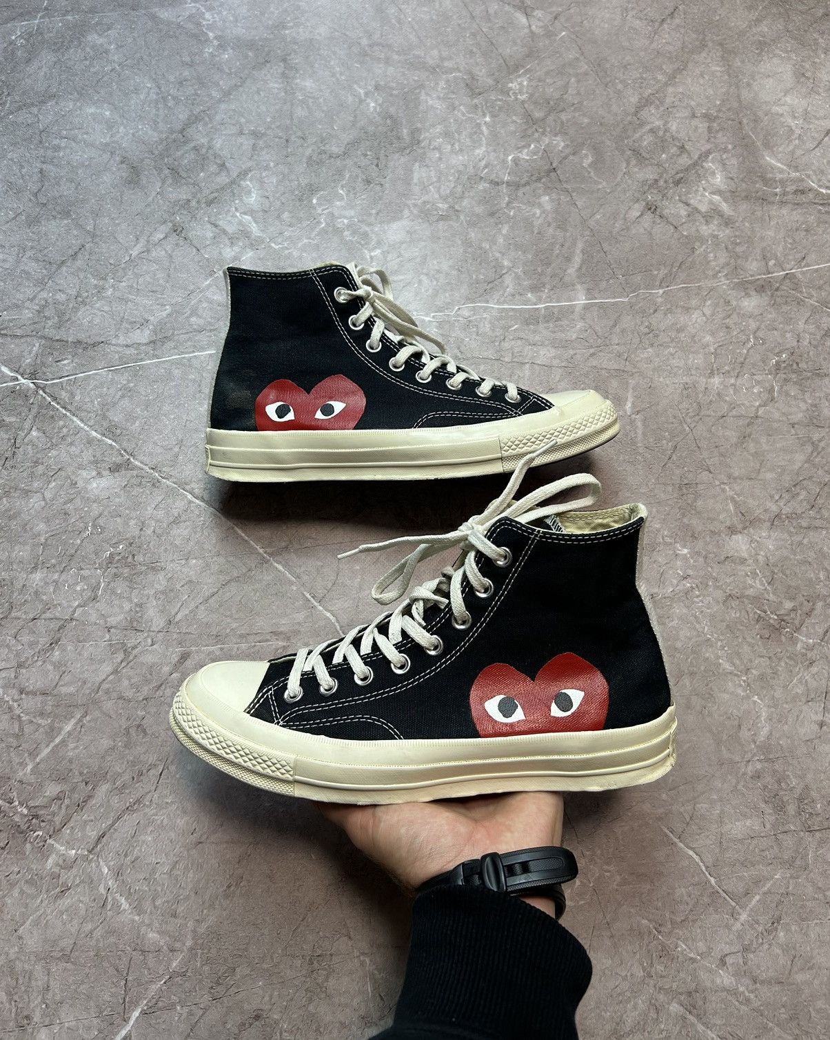 Other Comme des Garcons x Chuck Taylor All Star High Play 2015 Size US 8 / EU 41 - 2 Thumbnail