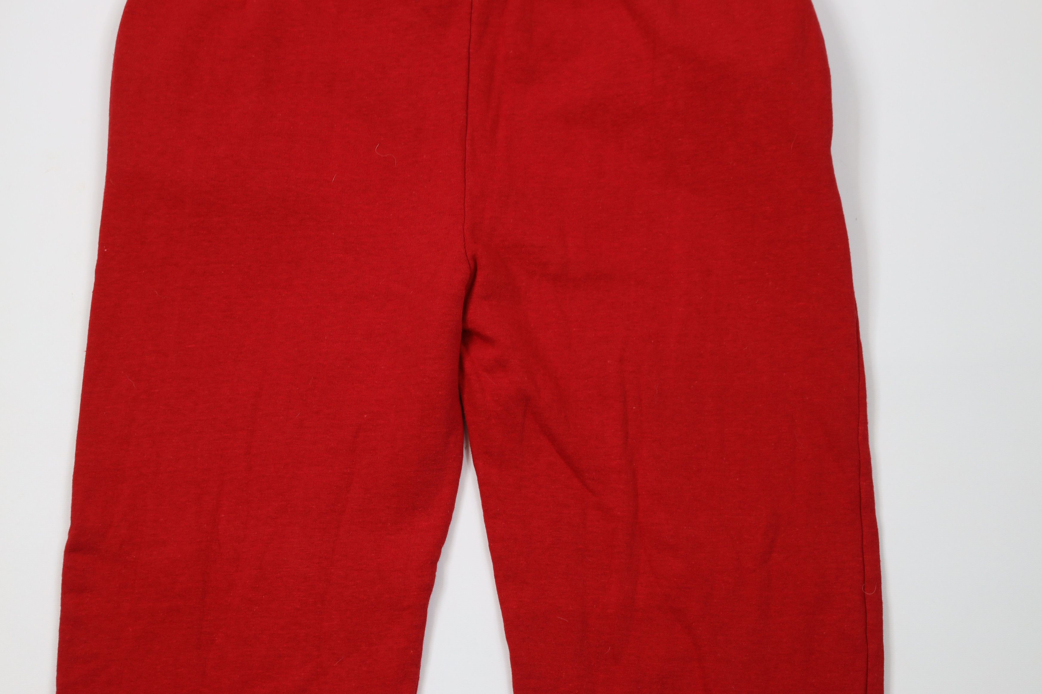 Vintage Vintage 70s Streetwear Distressed Blank Sweatpants Pants Red Size US 34 / EU 50 - 13 Thumbnail