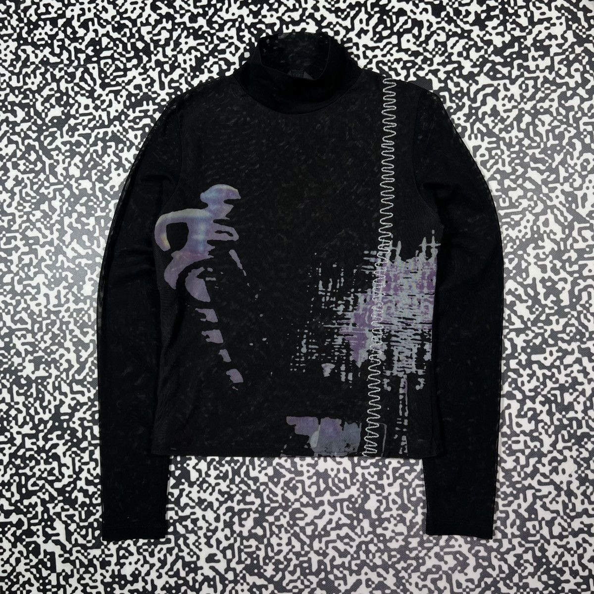 Japanese Brand Vintage Y2K Japanese Abstract Mesh Longsleeve JPG 90s Style Size M / US 6-8 / IT 42-44 - 3 Thumbnail