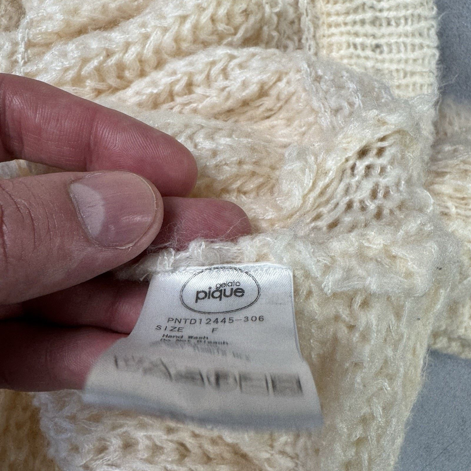Vintage Gelato Pique Women Cardigan Sweater Free Size Beige Size ONE SIZE - 22 Thumbnail