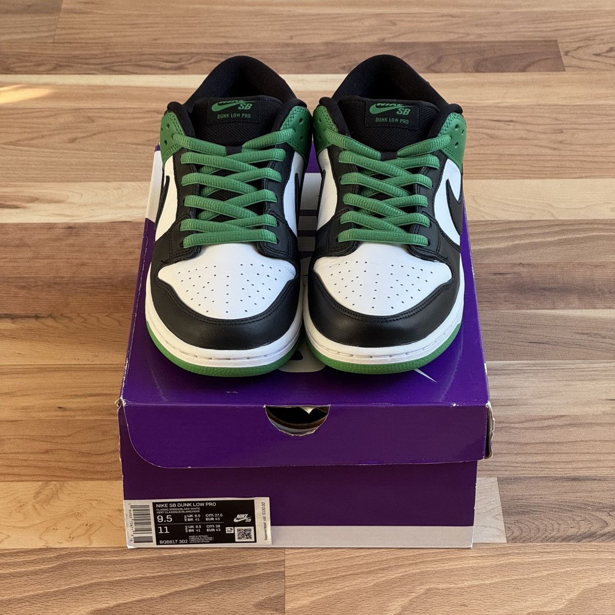 Nike SB Nike SB Dunk Low Pro Classic Green 9.5 (VNDS) Size US 9.5 / EU 42-43 - 7 Thumbnail