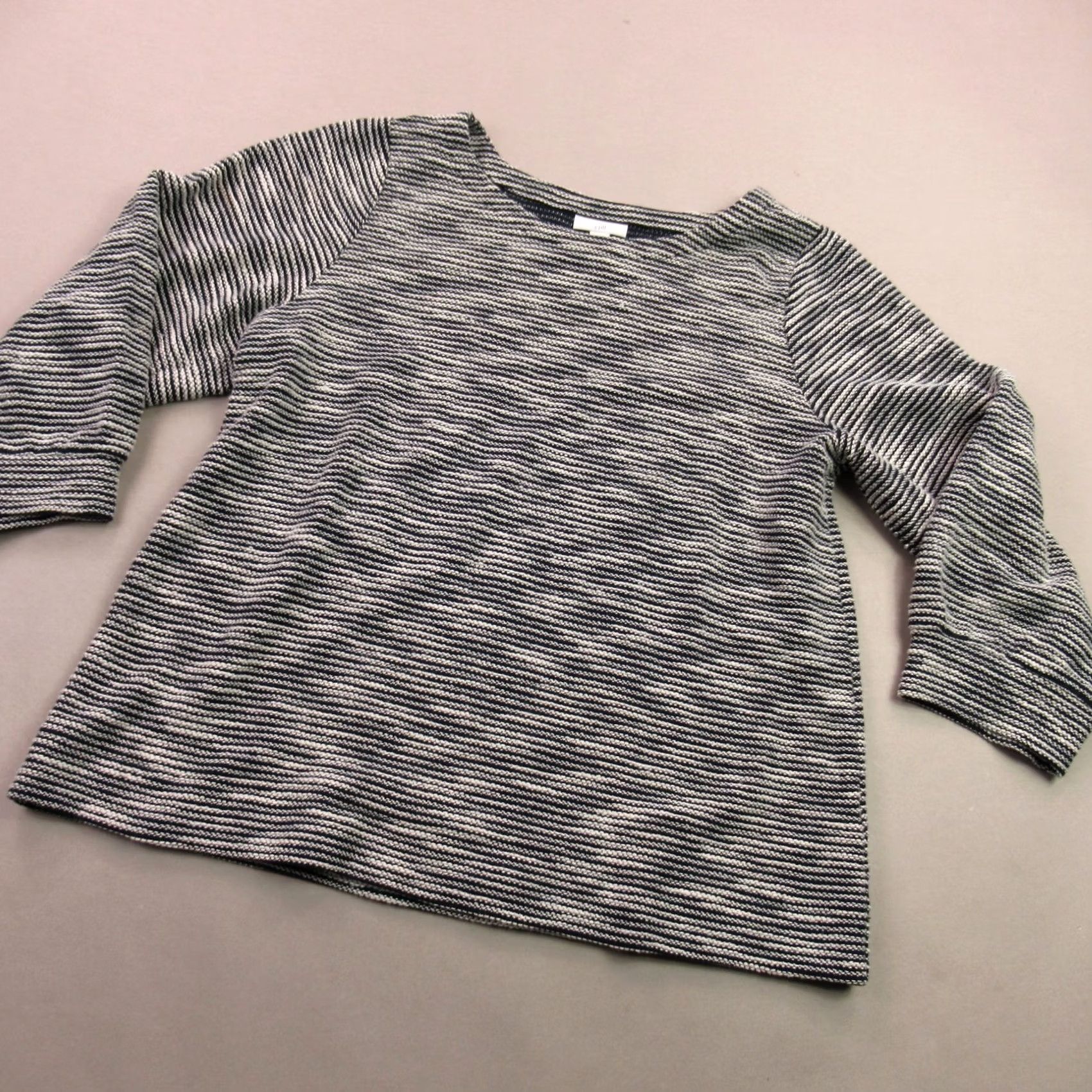 J. Jill J Jill Shirt Womens Medium Long Sleeve Crew Neck Lightweight Outdoors Casual Multicolor Knit Cotton Blend Regular True to Size Size M / US 6-8 / IT 42-44 - 2 Thumbnail